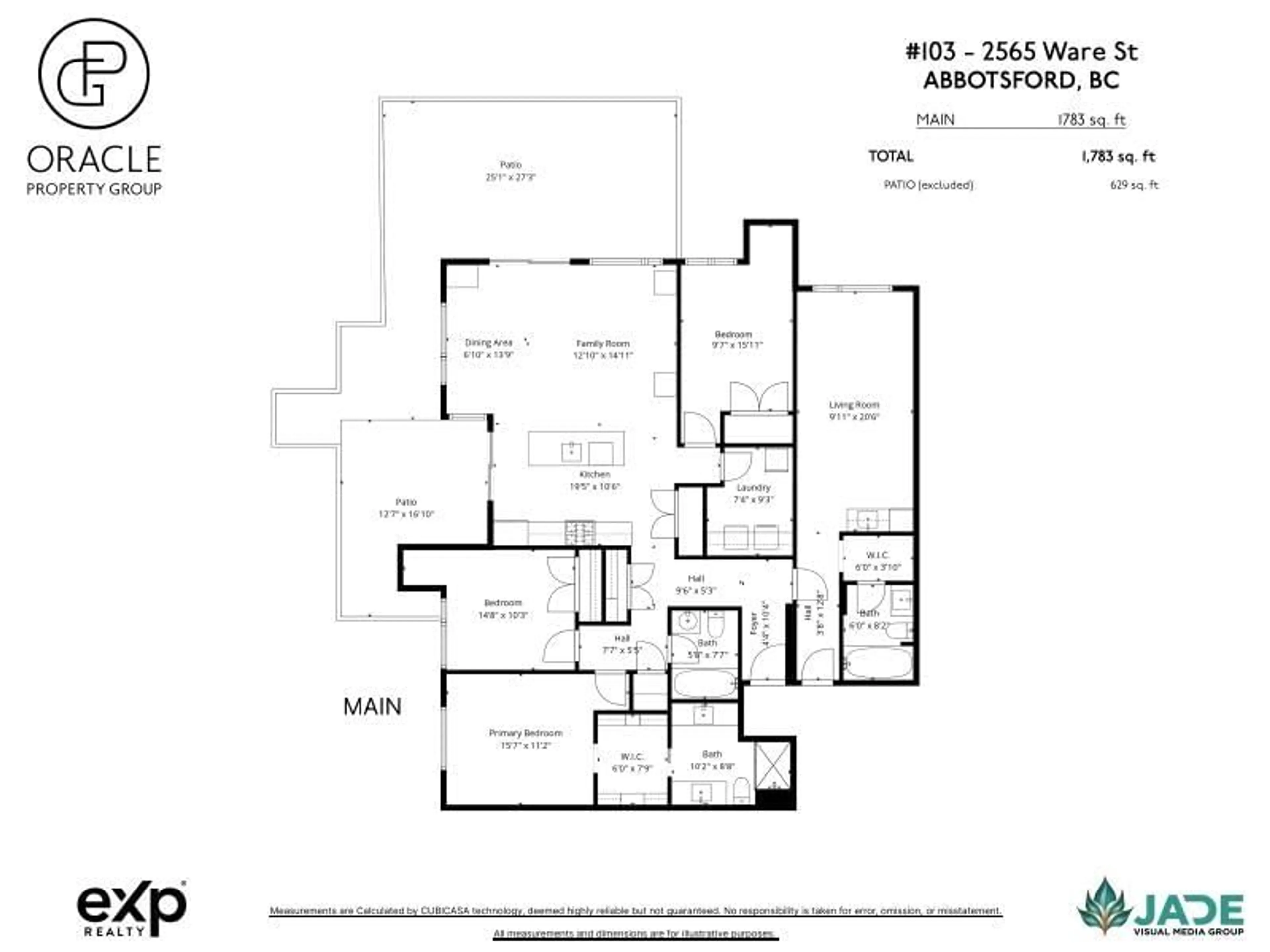 Floor plan for 103 - 2565 WARE, Abbotsford British Columbia V2S0J5