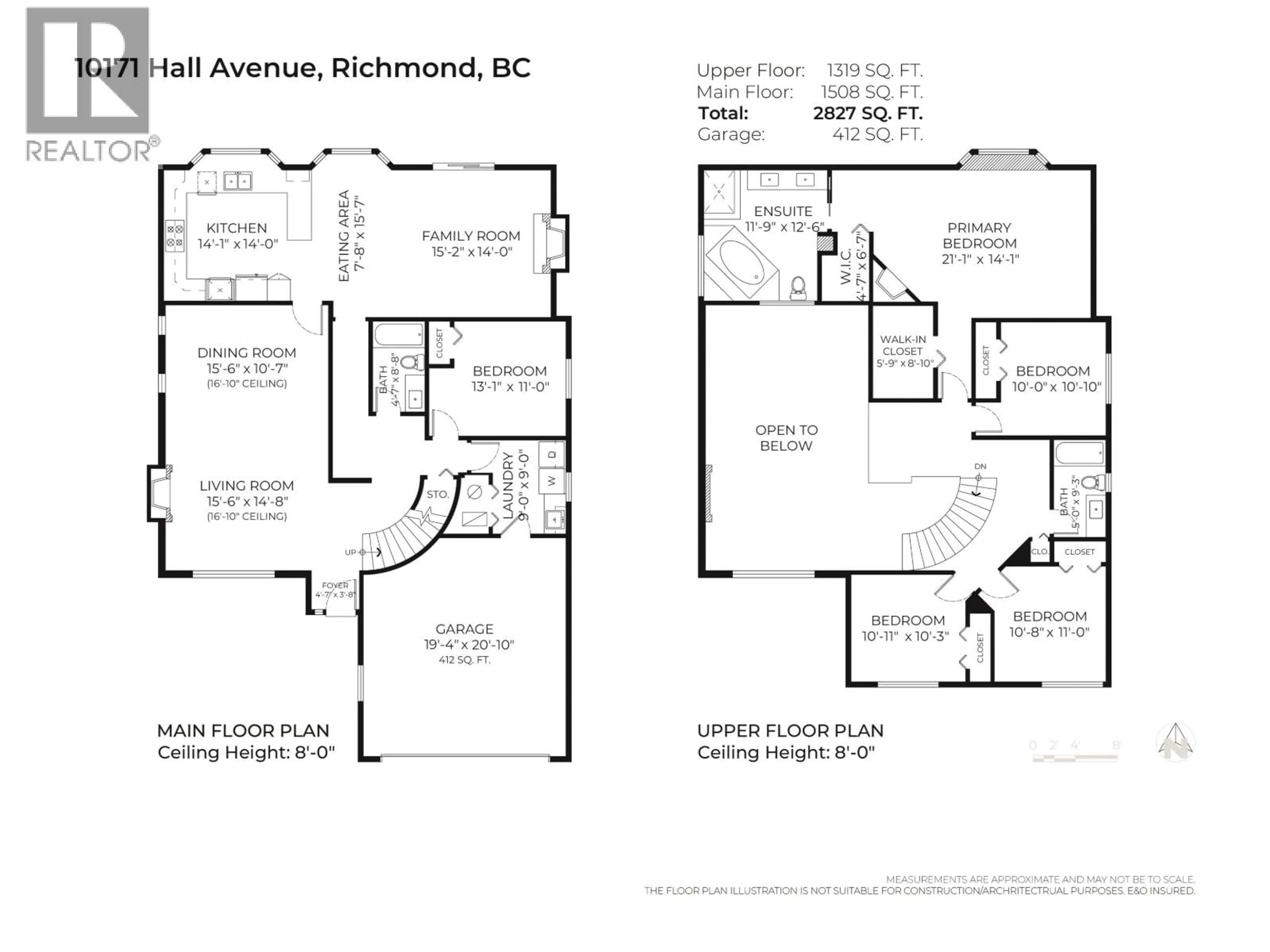 Floor plan for 10171 HALL AVENUE, Richmond British Columbia V6X3T9