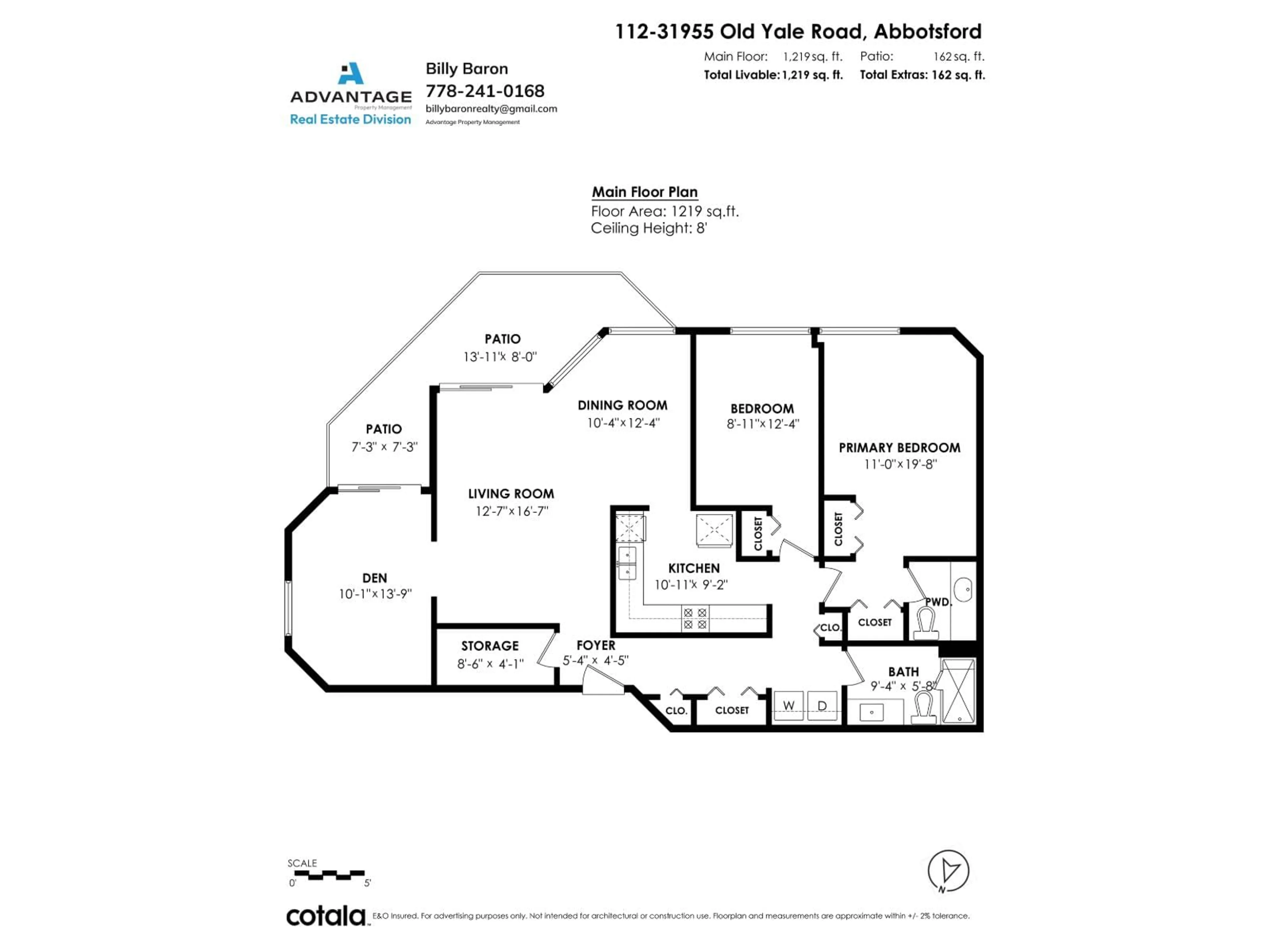 Floor plan for 112 - 31955 OLD YALE, Abbotsford British Columbia V2T4N1