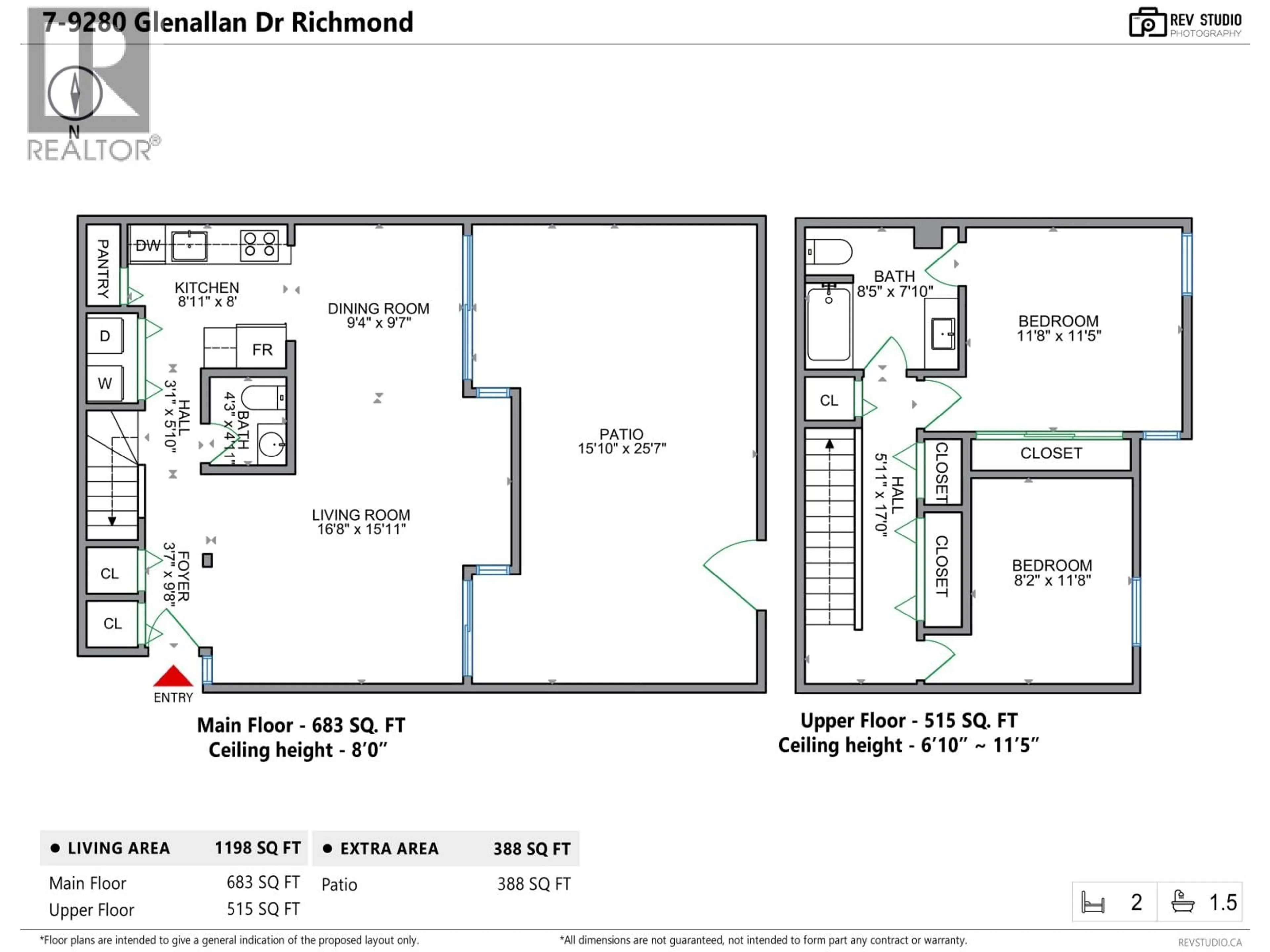 Floor plan for 7 - 9280 GLENALLAN DRIVE, Richmond British Columbia V7A2S8