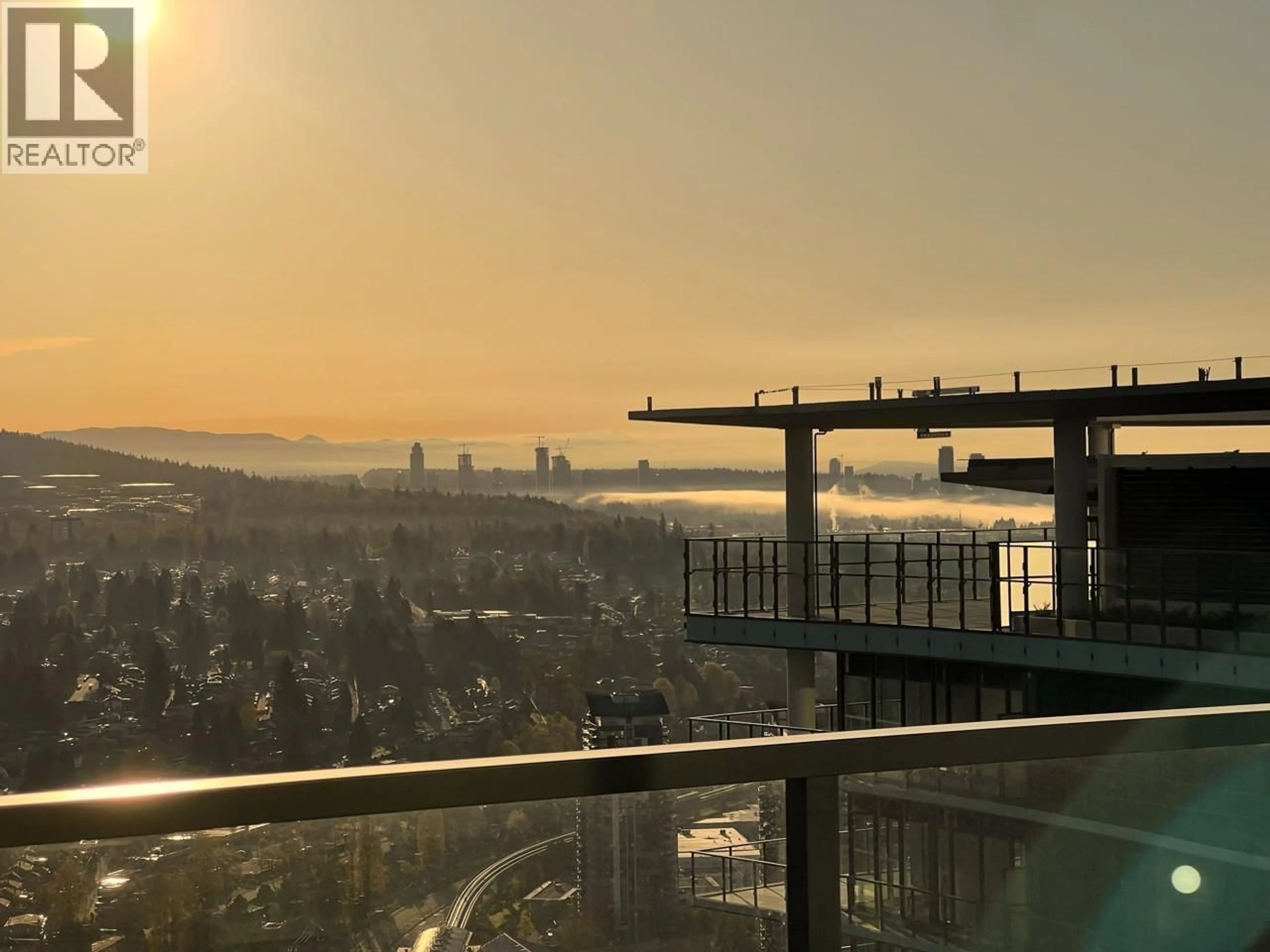 Balcony in the apartment, city buildings view from balcony for 4705 - 4880 LOUGHEED HIGHWAY, Burnaby British Columbia V5C0N1