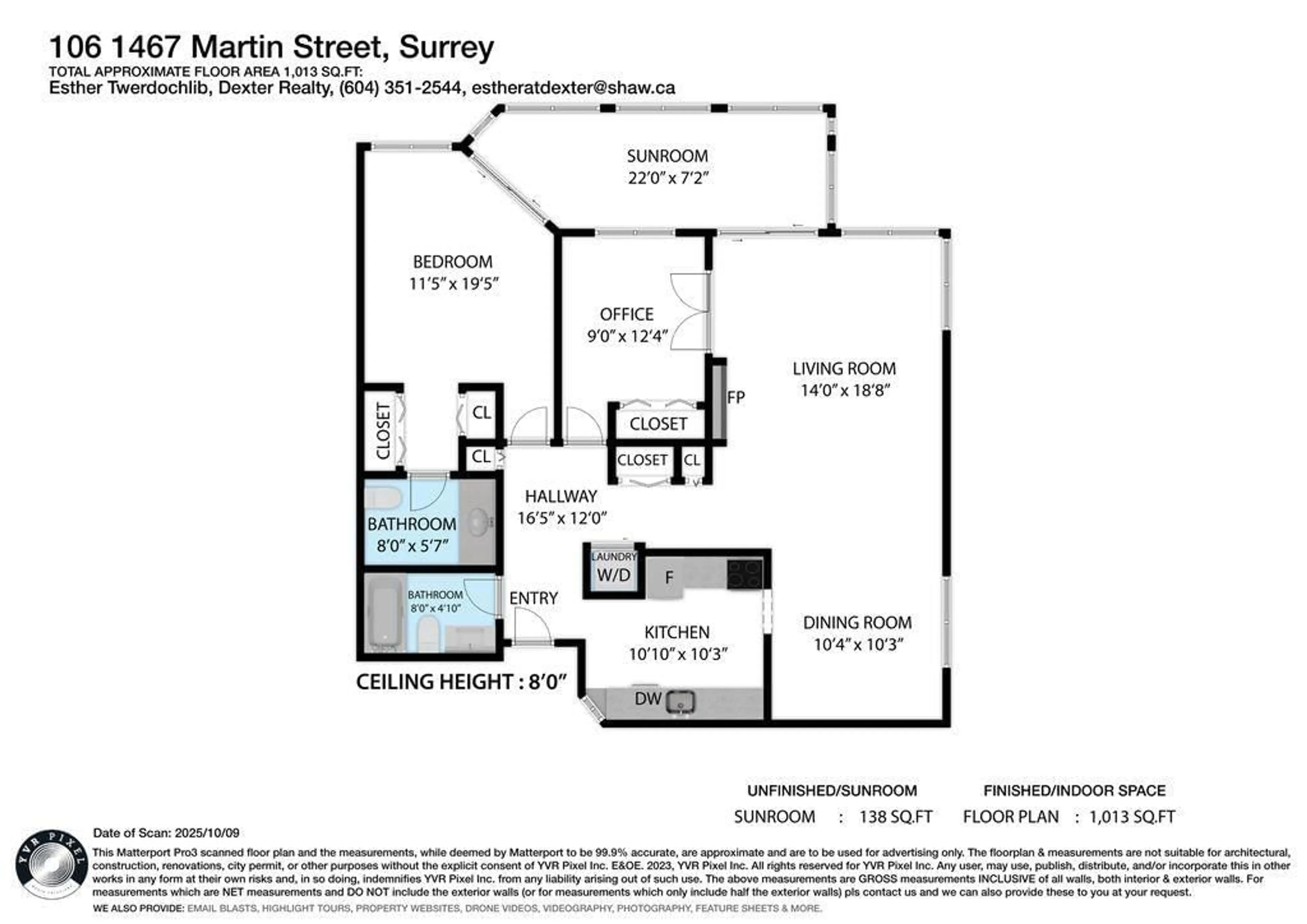 Floor plan for 106 - 1467 MARTIN, White Rock British Columbia V4B3W8