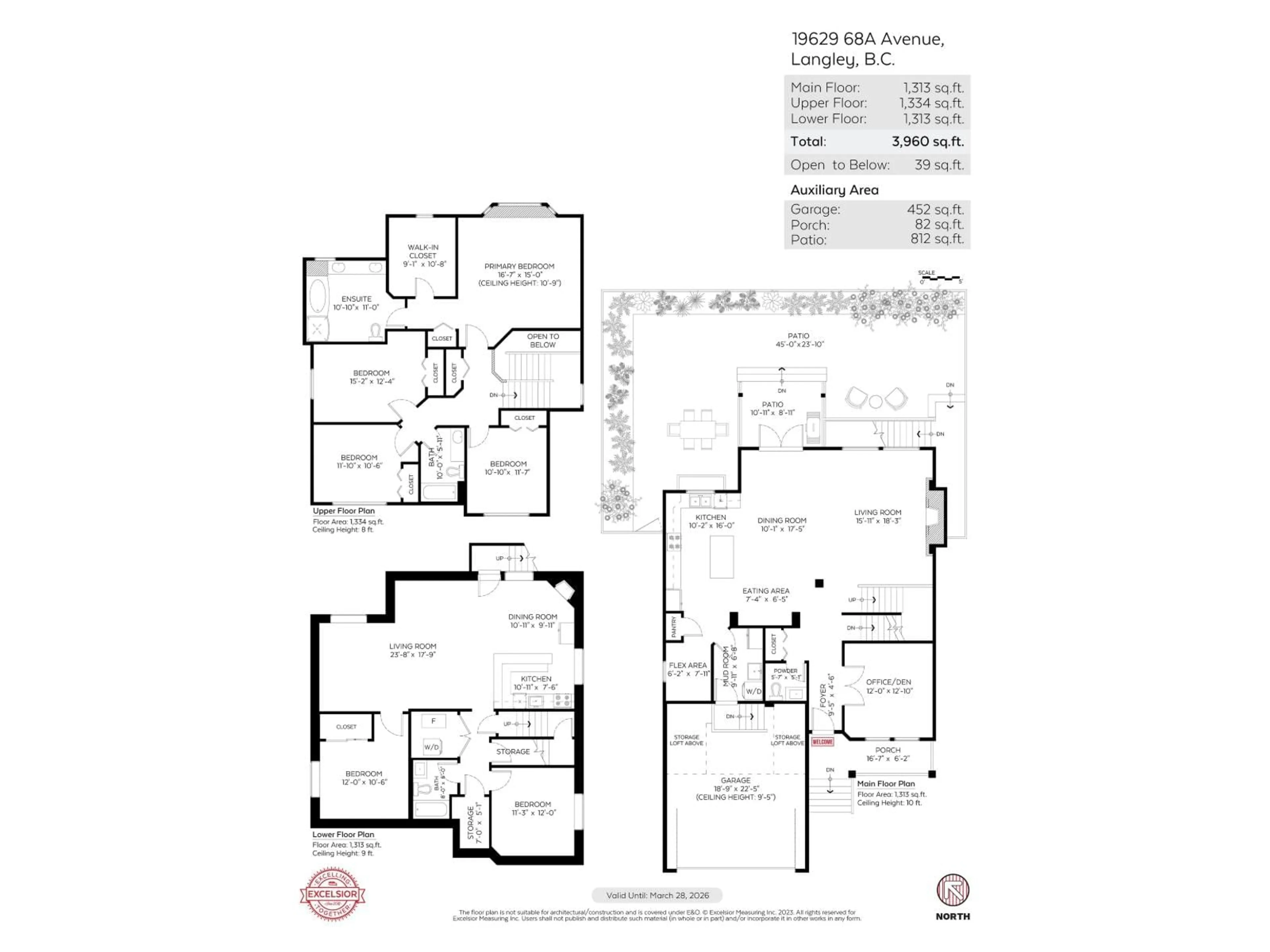 Floor plan for 19629 68A, Langley British Columbia V2Y3H2