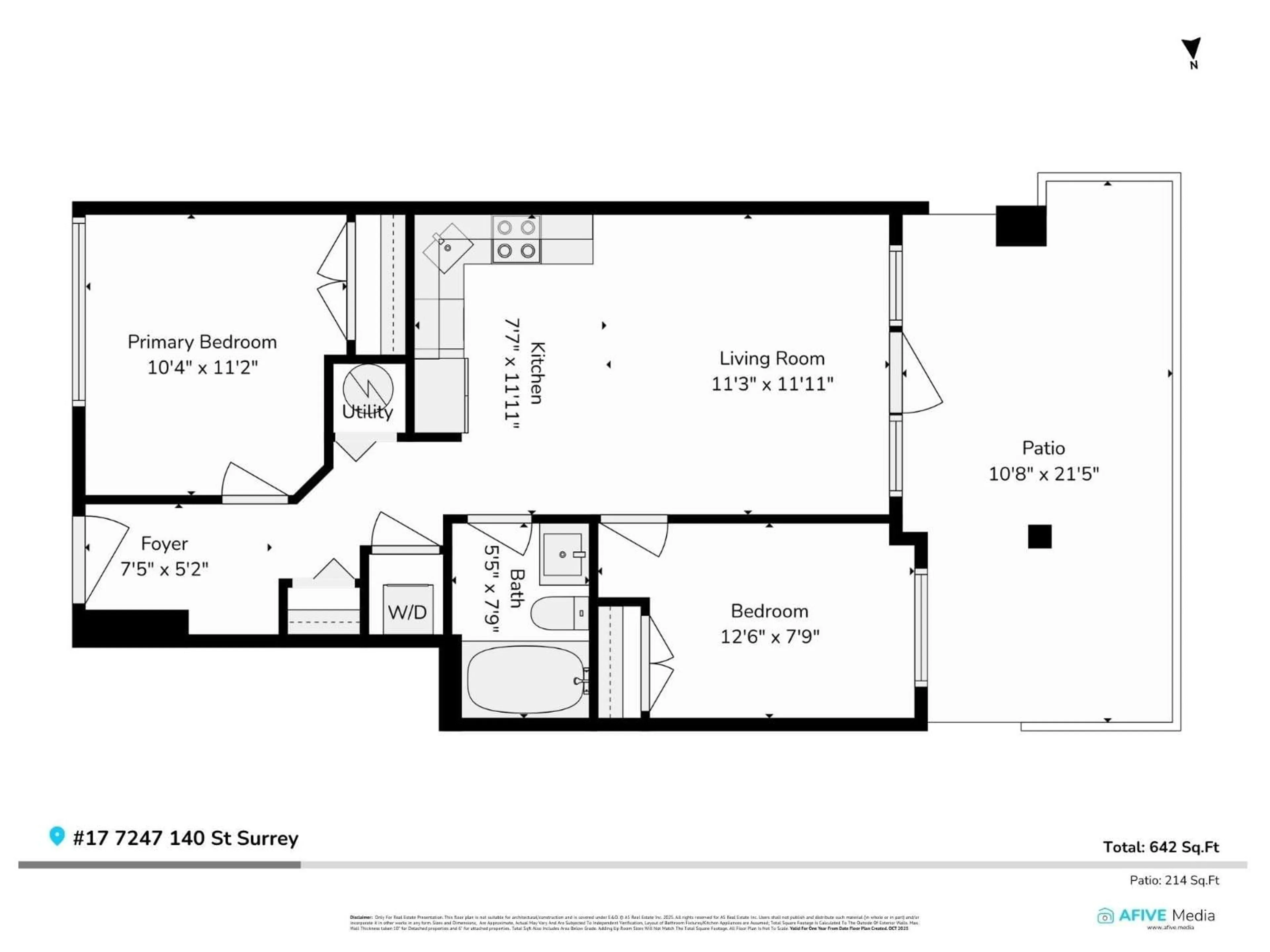 Floor plan for 17 - 7247 140, Surrey British Columbia V3W1K8