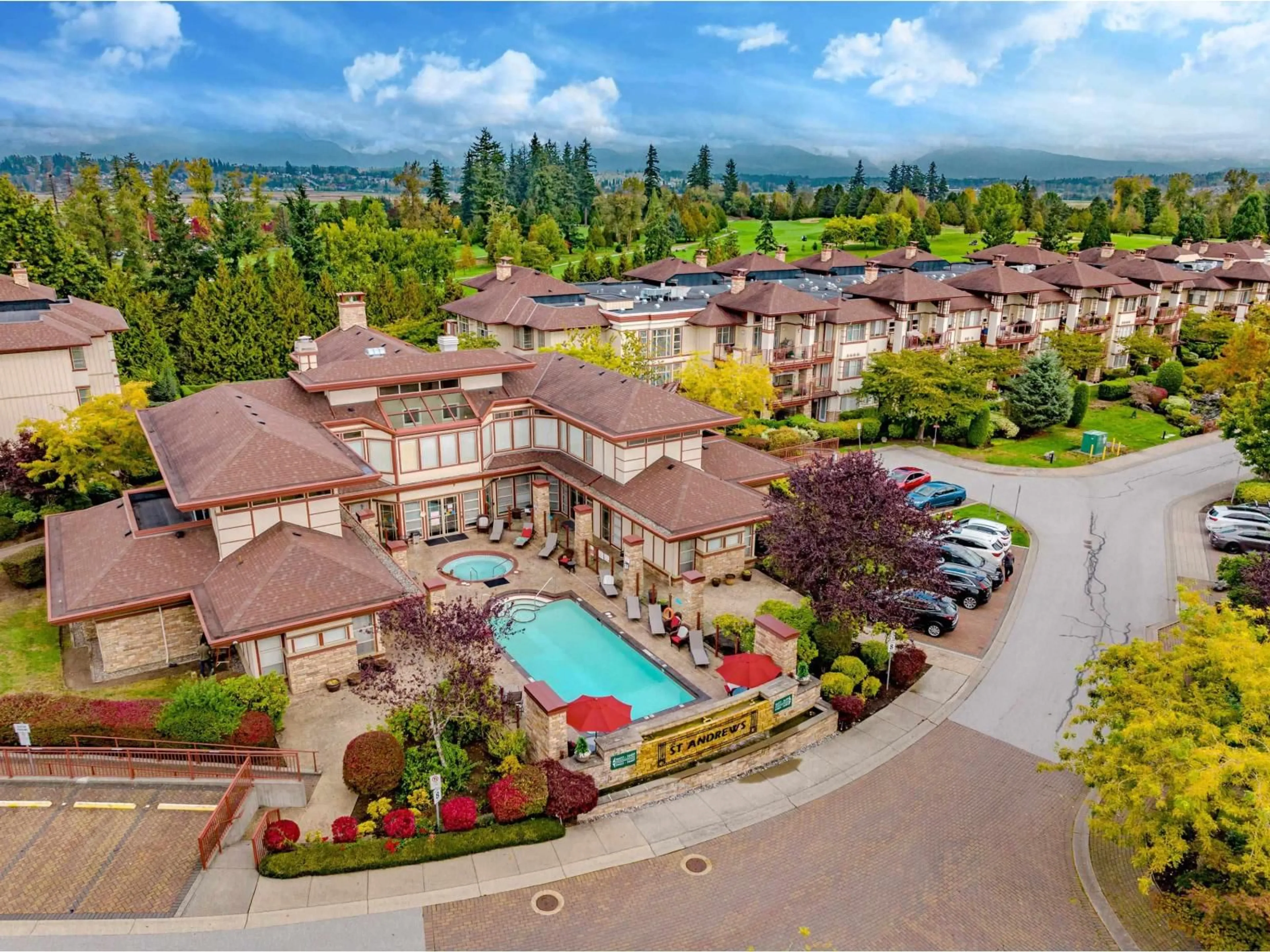 A pic from outside/outdoor area/front of a property/back of a property/a pic from drone, mountain view for 306 - 16477 64, Surrey British Columbia V3S6V7
