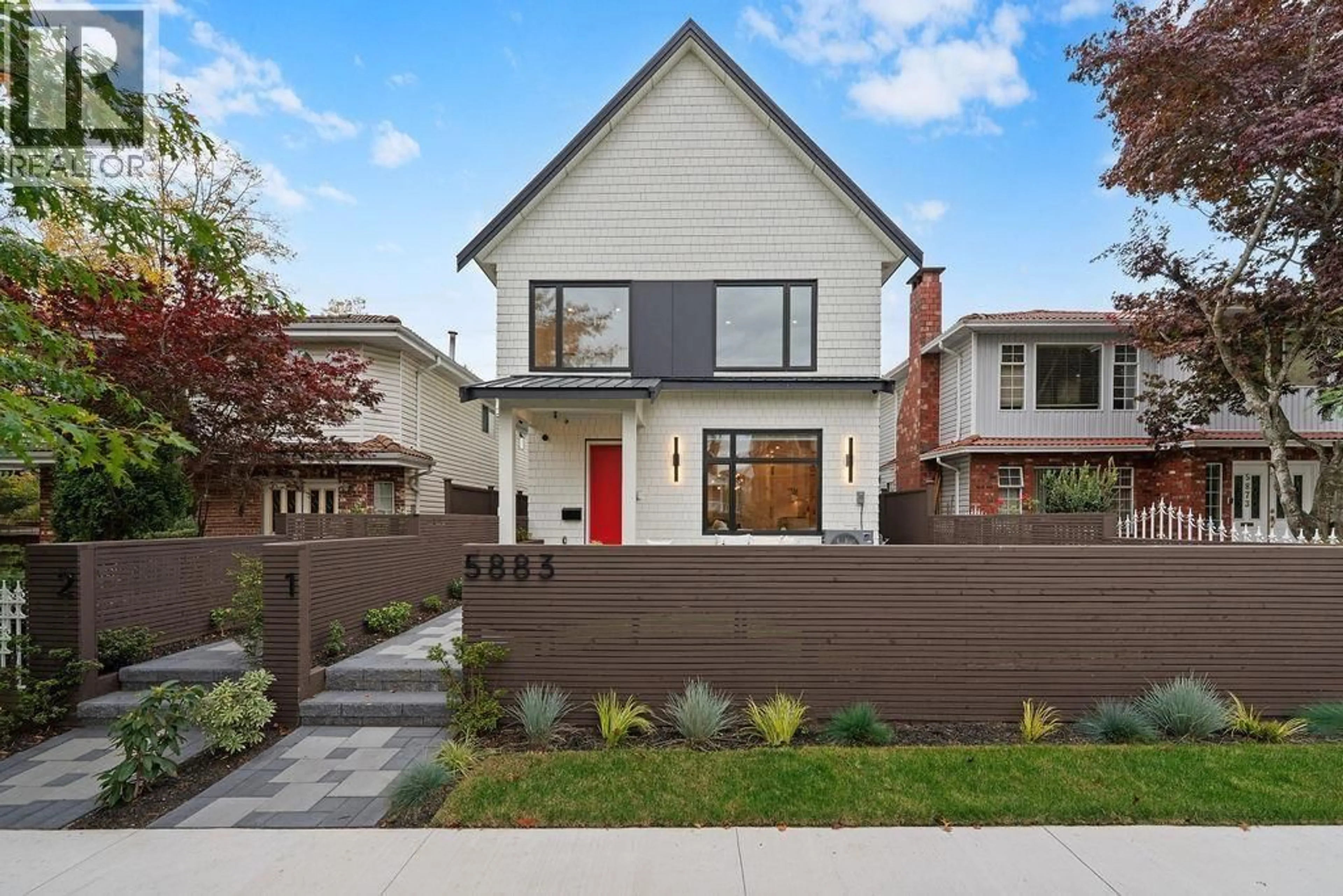 Home with brick exterior material, street for 1 - 5883 SOPHIA STREET, Vancouver British Columbia V5W2W3