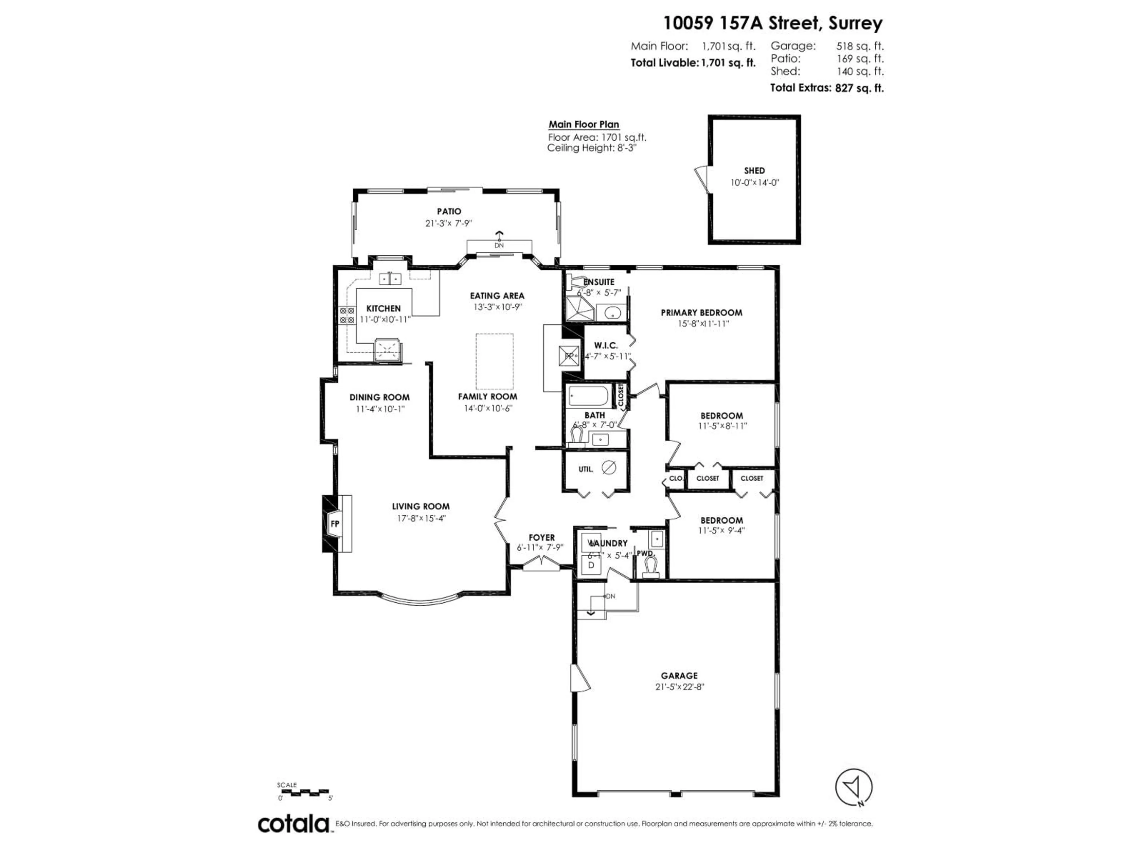 Floor plan for 10059 157A, Surrey British Columbia V4N2R5