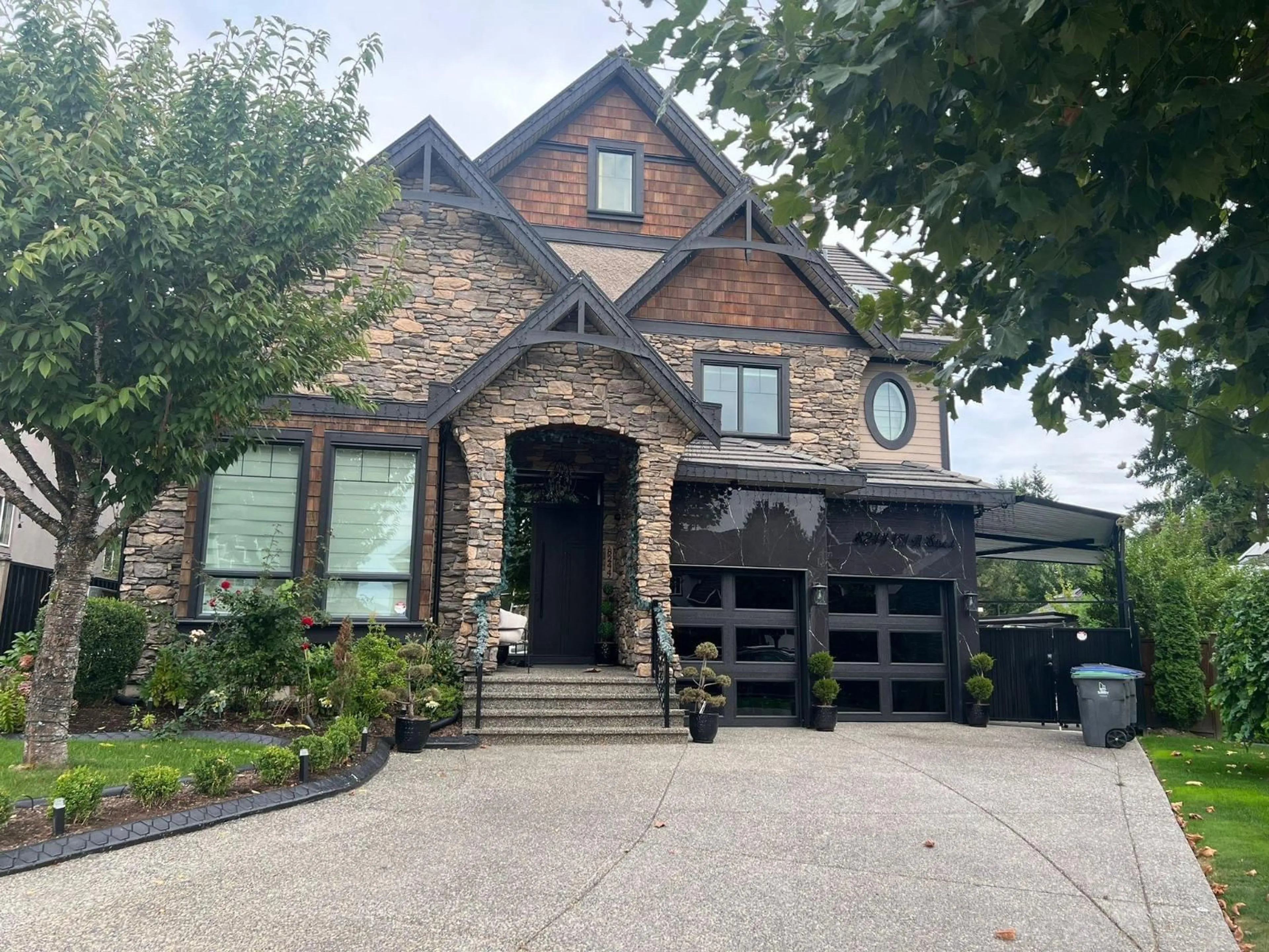 Home with brick exterior material, street for 8244 151A, Surrey British Columbia V3S8R1