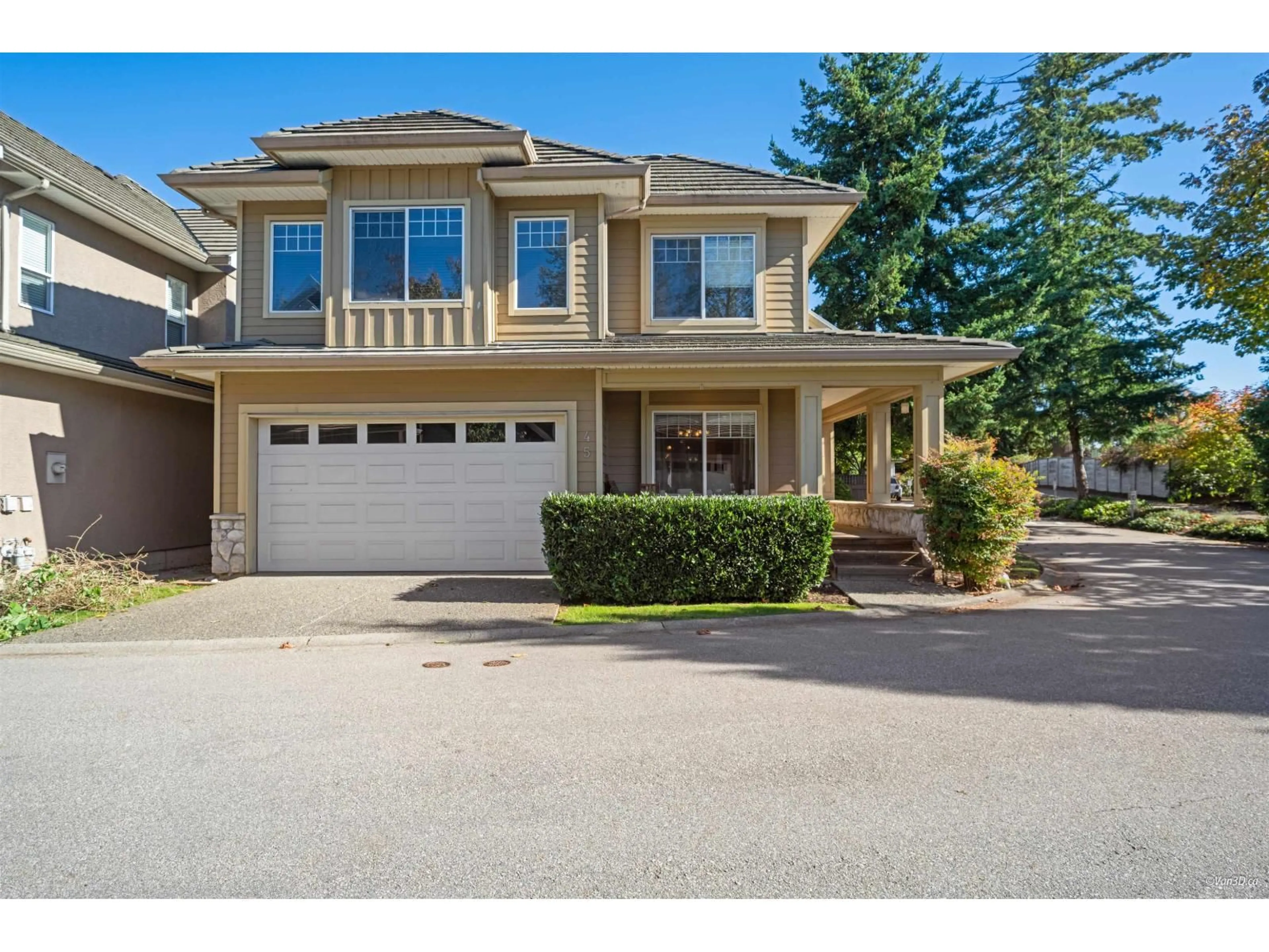 Home with vinyl exterior material, street for 45 - 3363 ROSEMARY HEIGHTS, Surrey British Columbia V3Z0X8