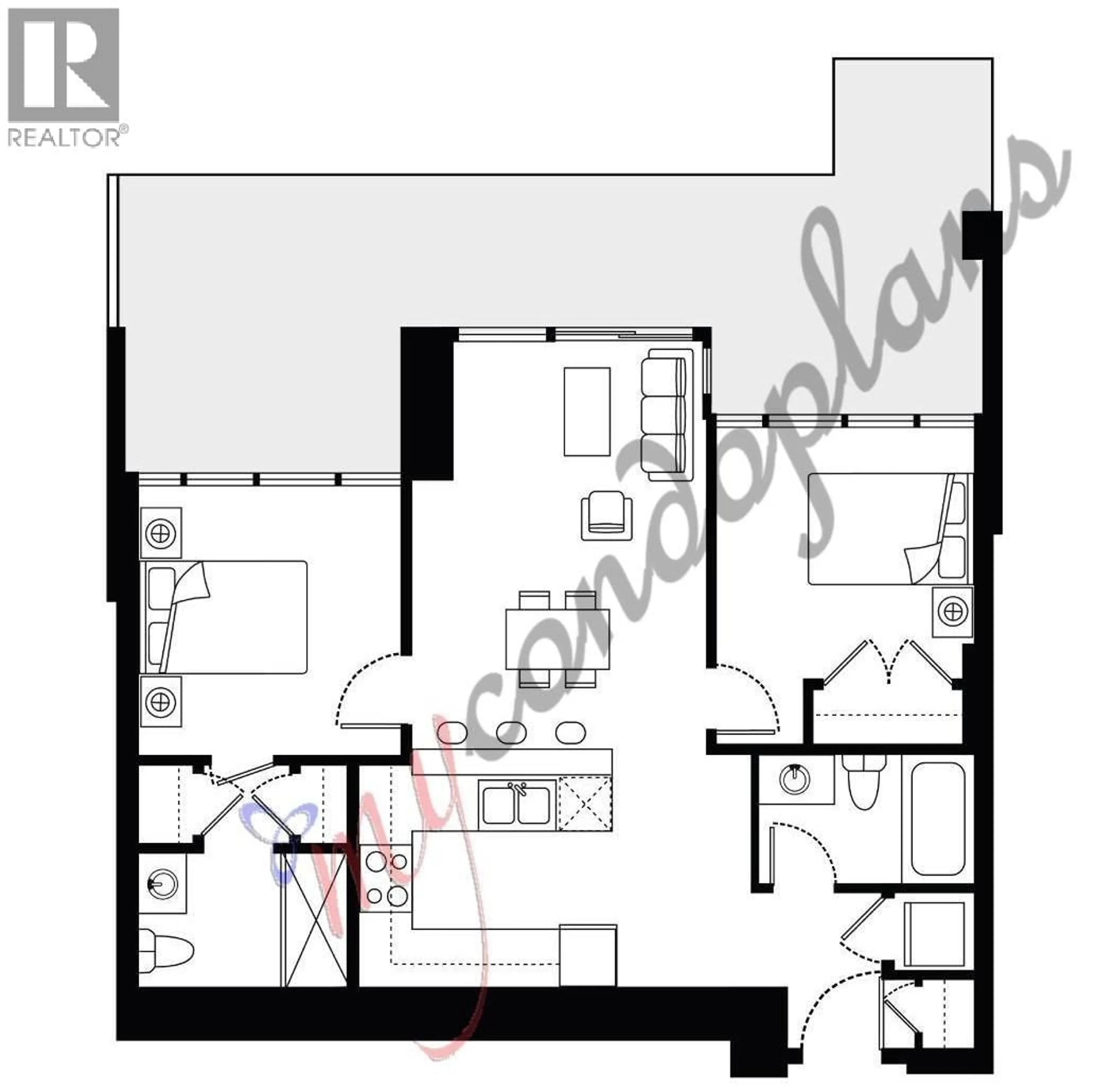 Floor plan for 2204 - 6288 CASSIE AVENUE, Burnaby British Columbia V5H0H7