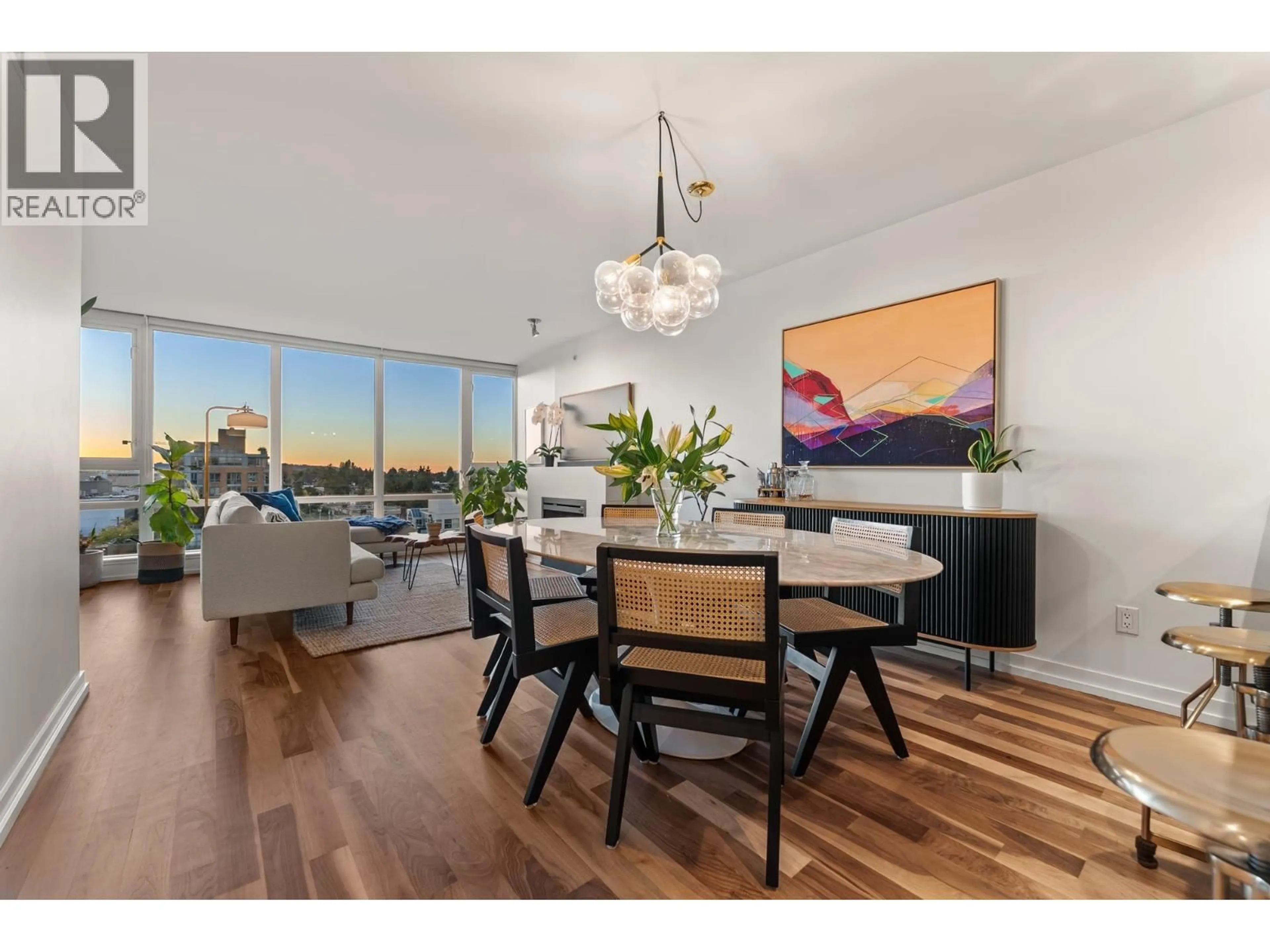 Dining room, wood/laminate floor for 1102 - 1690 8TH AVENUE, Vancouver British Columbia V6J0B1