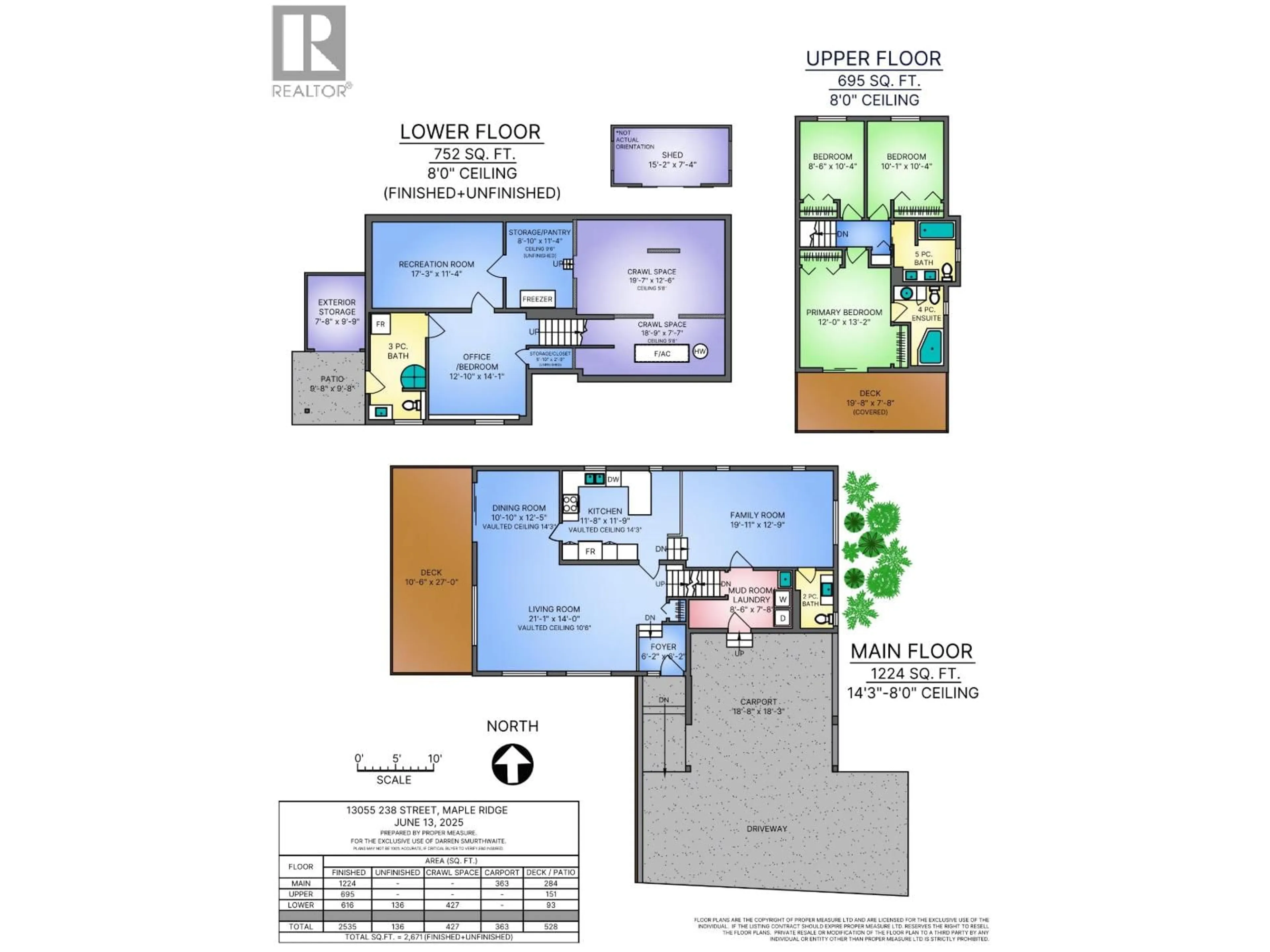 Floor plan for 13055 238 STREET, Maple Ridge British Columbia V4R2S4