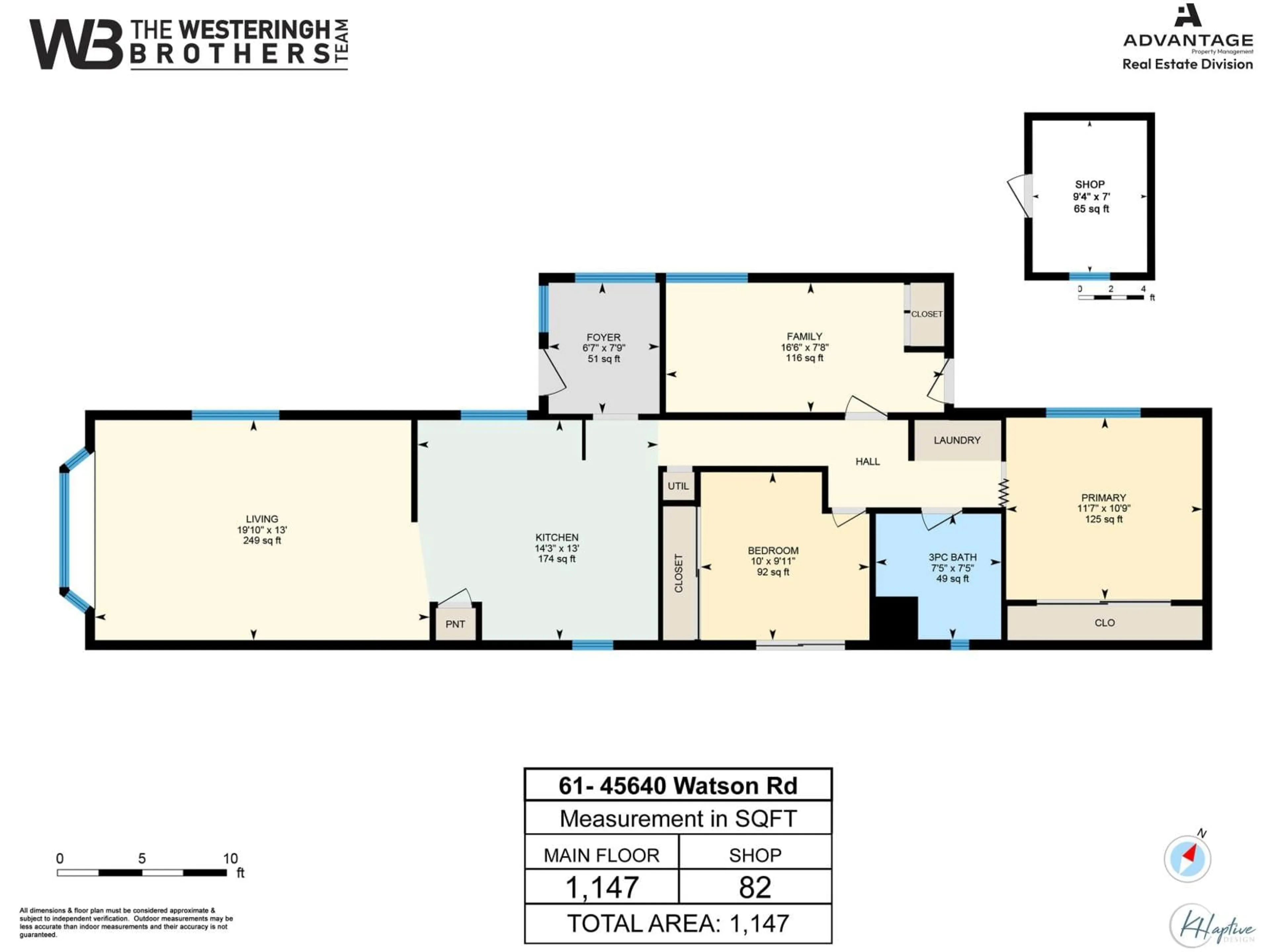 Floor plan for 61 - 45640 WATSON ROAD, Chilliwack British Columbia V2R3R1