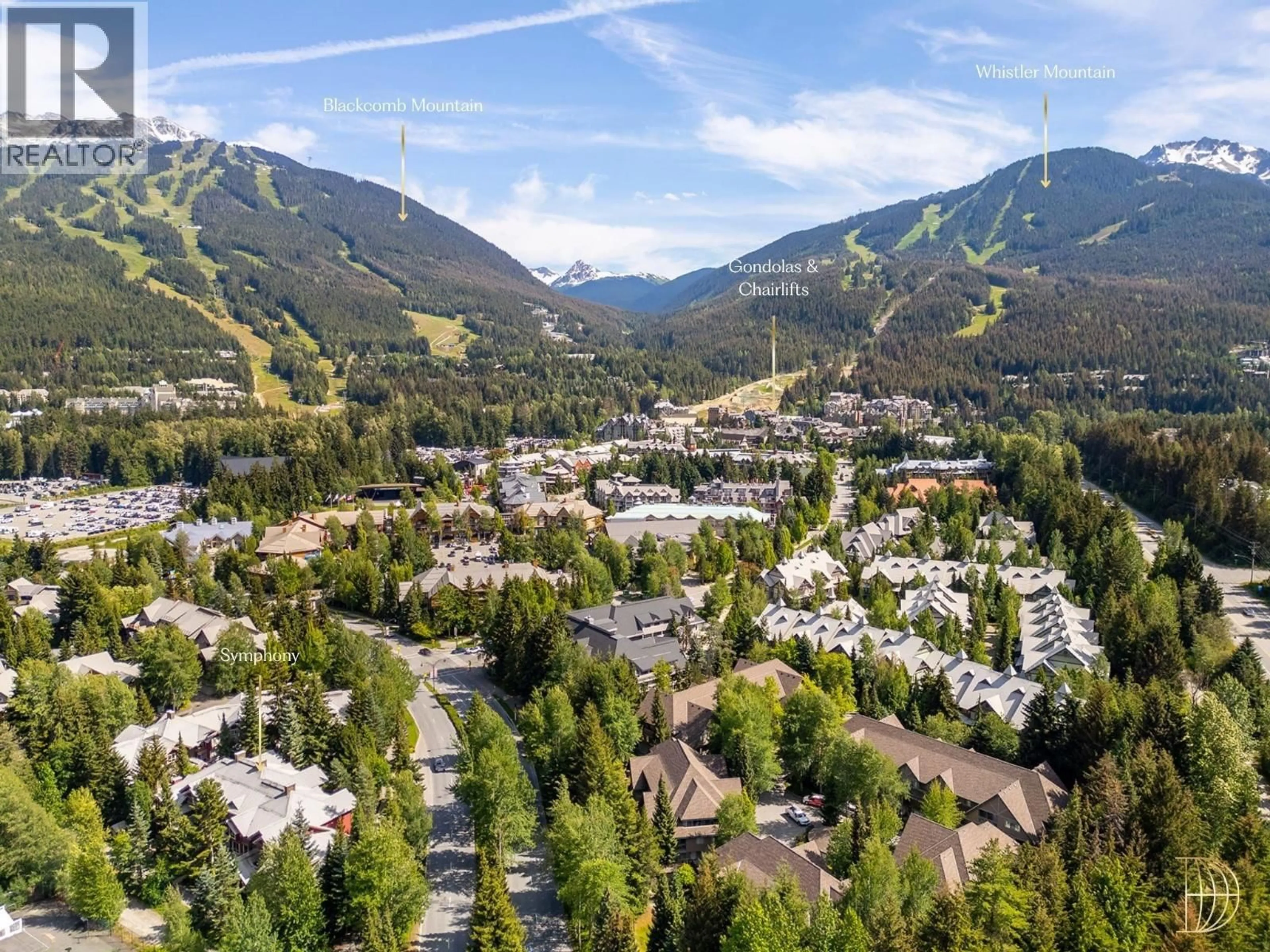 A pic from outside/outdoor area/front of a property/back of a property/a pic from drone, mountain view for 16 - 4385 NORTHLANDS BOULEVARD, Whistler British Columbia V8E1C5