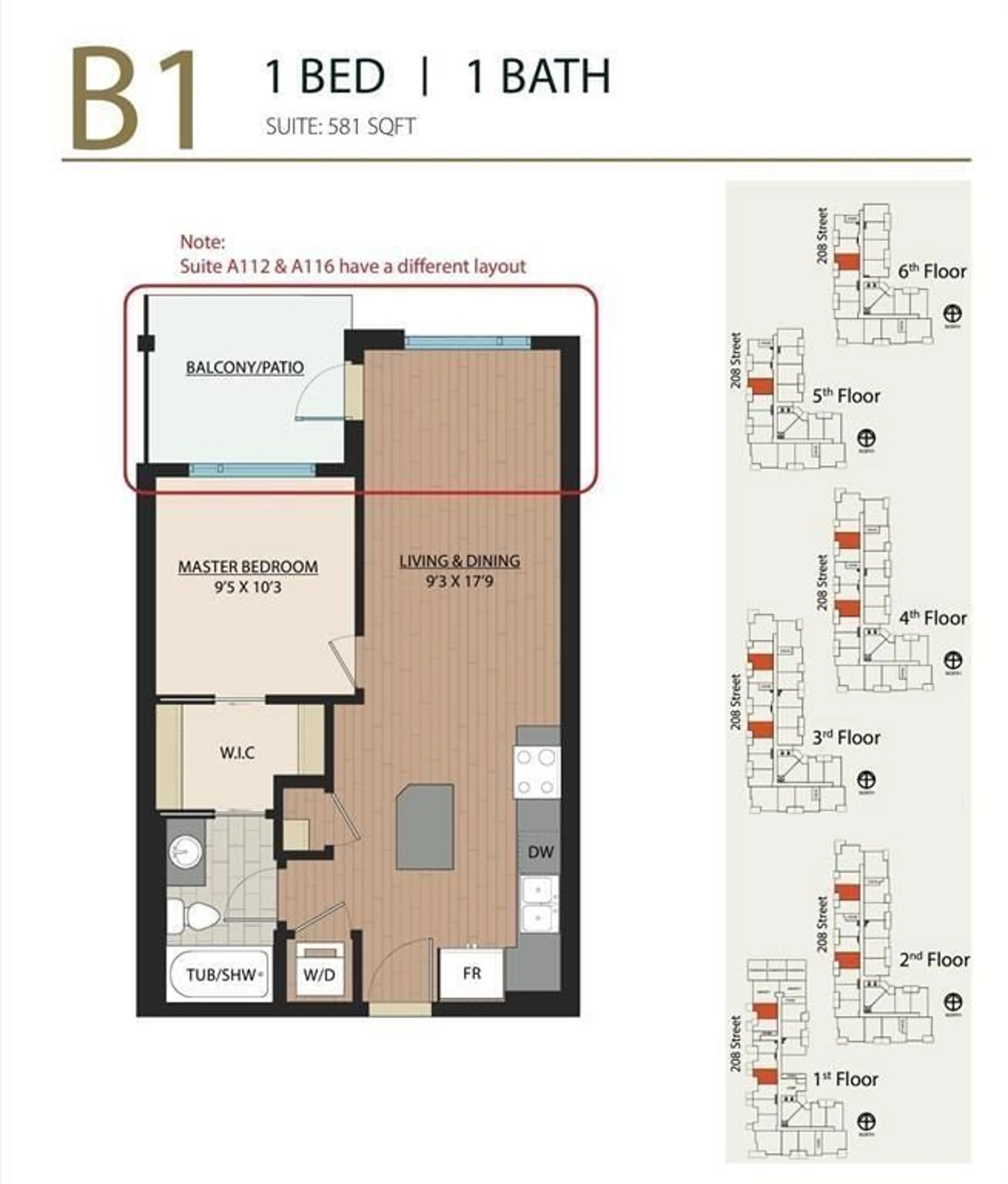 Floor plan for A126 - 8233 208B, Langley British Columbia V2Y4M7