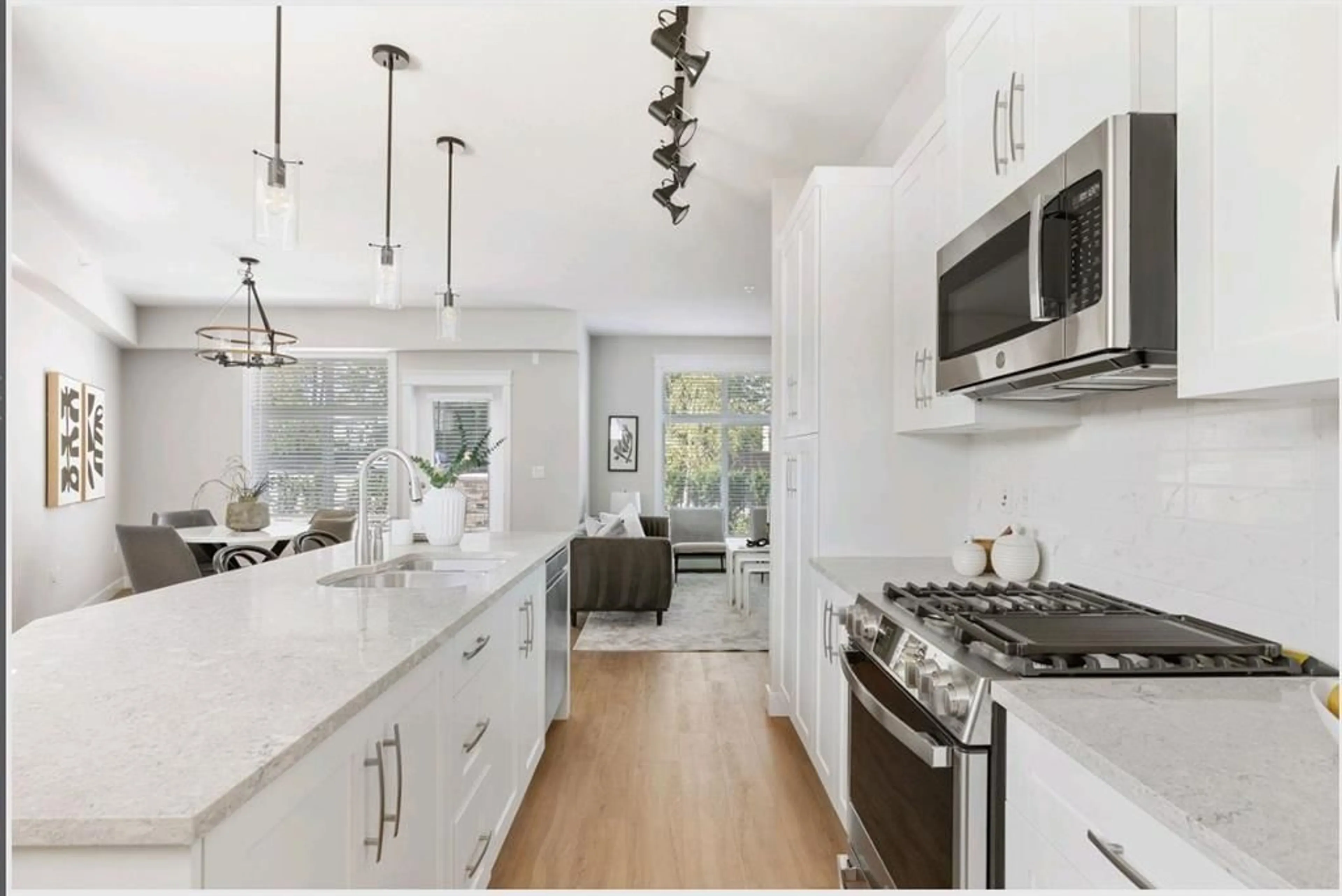 Open concept kitchen, ceramic/tile floor for A126 - 8233 208B, Langley British Columbia V2Y4M7