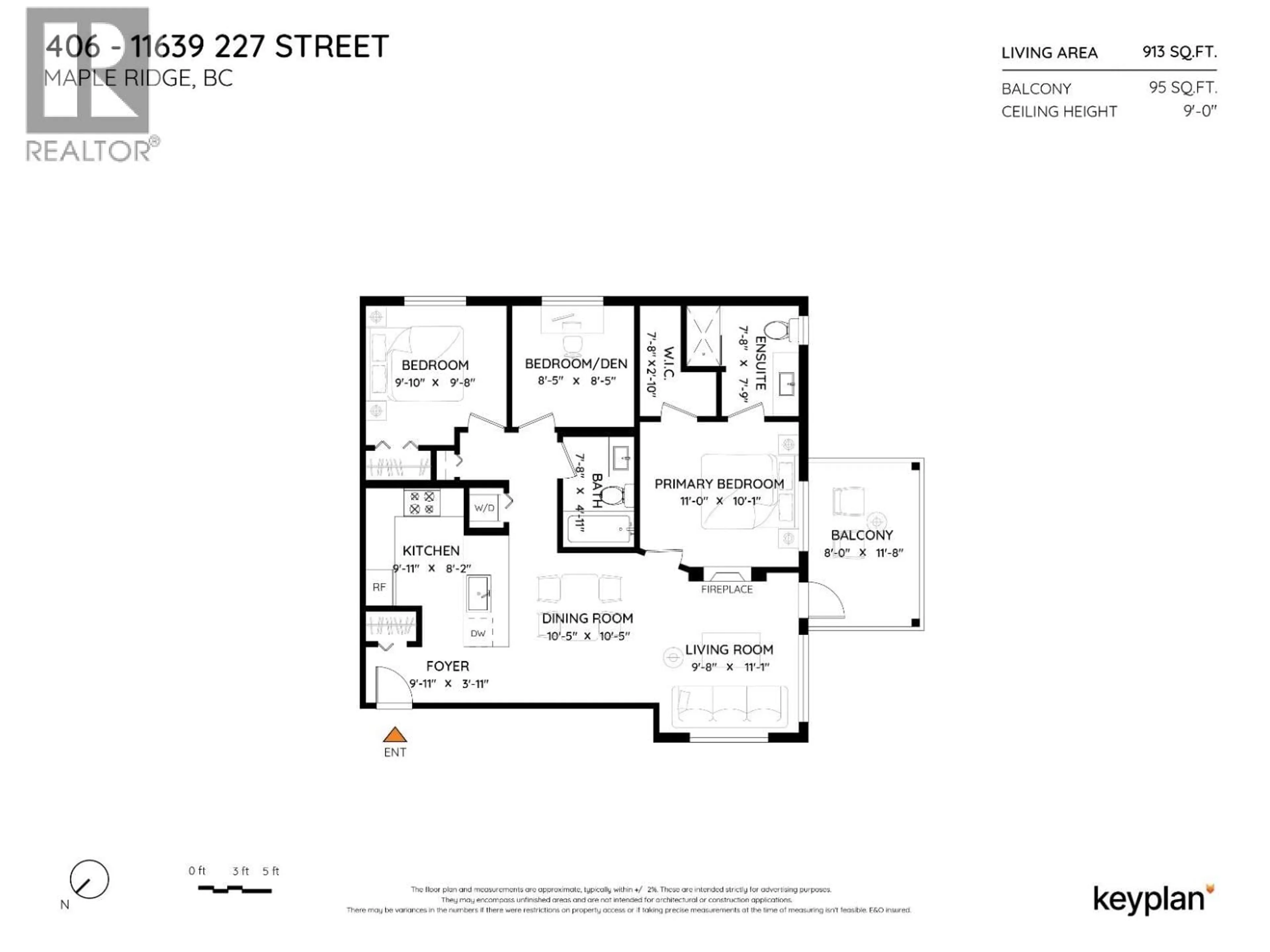 Floor plan for 406 - 11639 227 STREET, Maple Ridge British Columbia V2X9B2