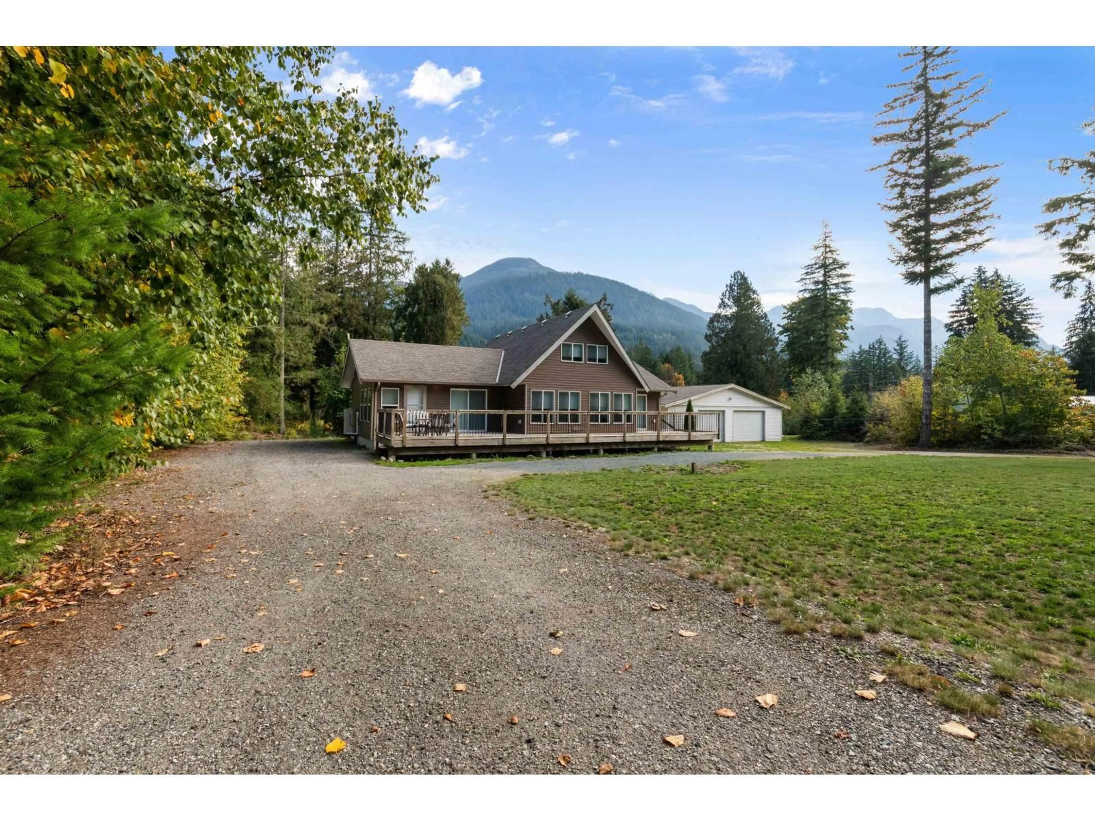 A pic from outside/outdoor area/front of a property/back of a property/a pic from drone, mountain view for 26542 REYNOLDS ROAD, Hope British Columbia V0X1L3