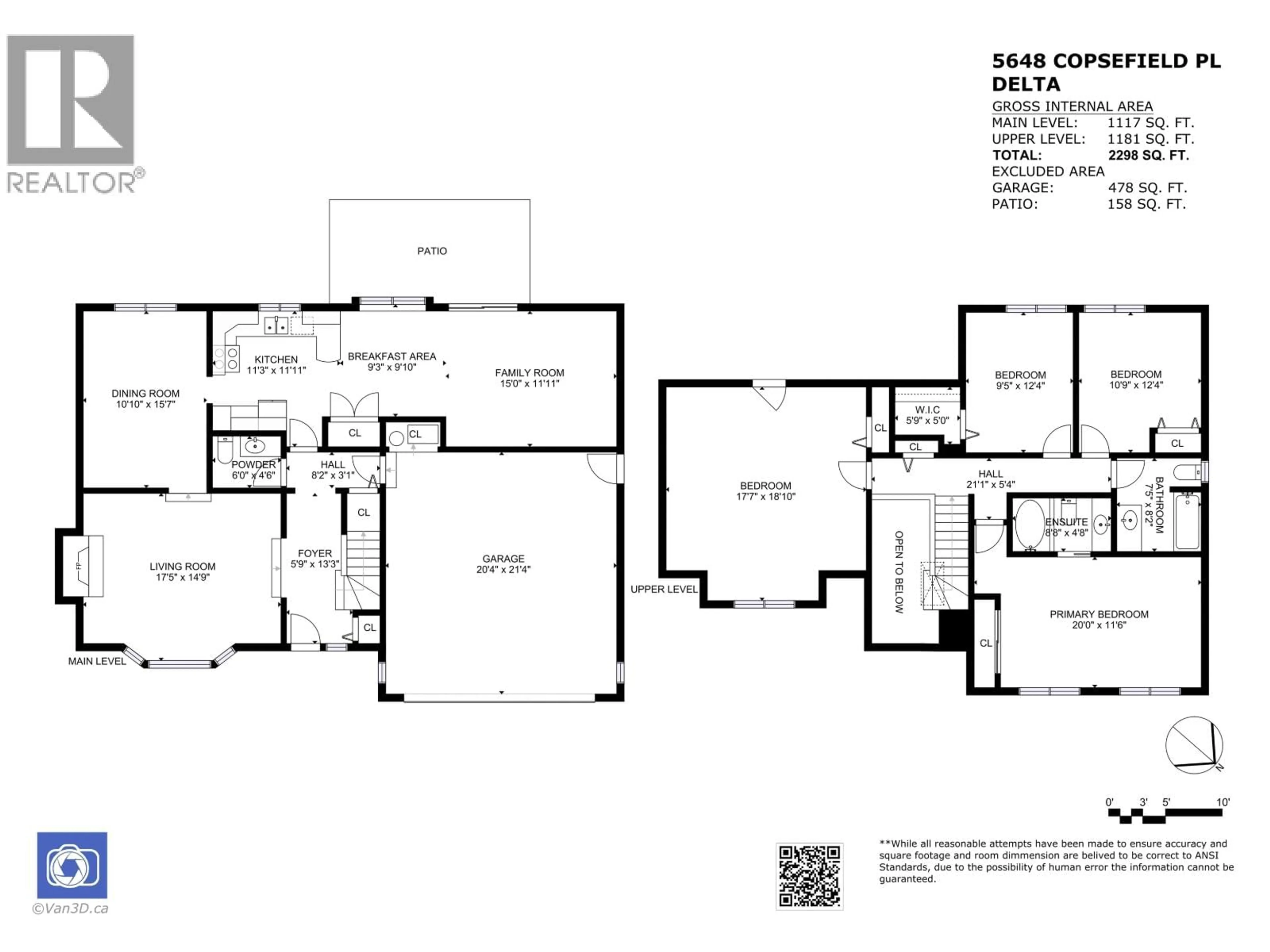 Floor plan for 5648 COPSEFIELD PLACE, Delta British Columbia V4L2G1