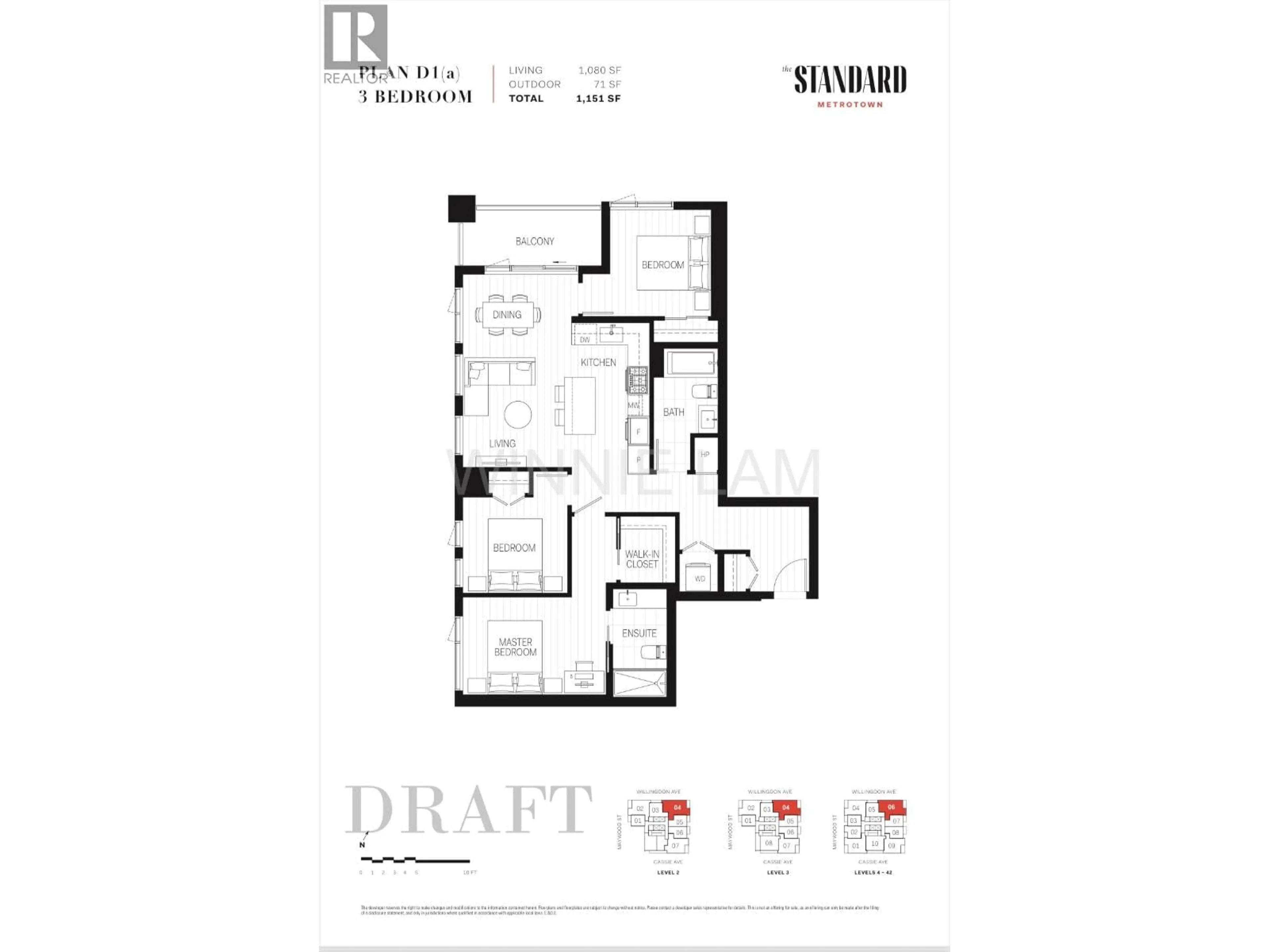Floor plan for 3506 - 6468 WILLINGDON AVENUE, Burnaby British Columbia V5H0L3