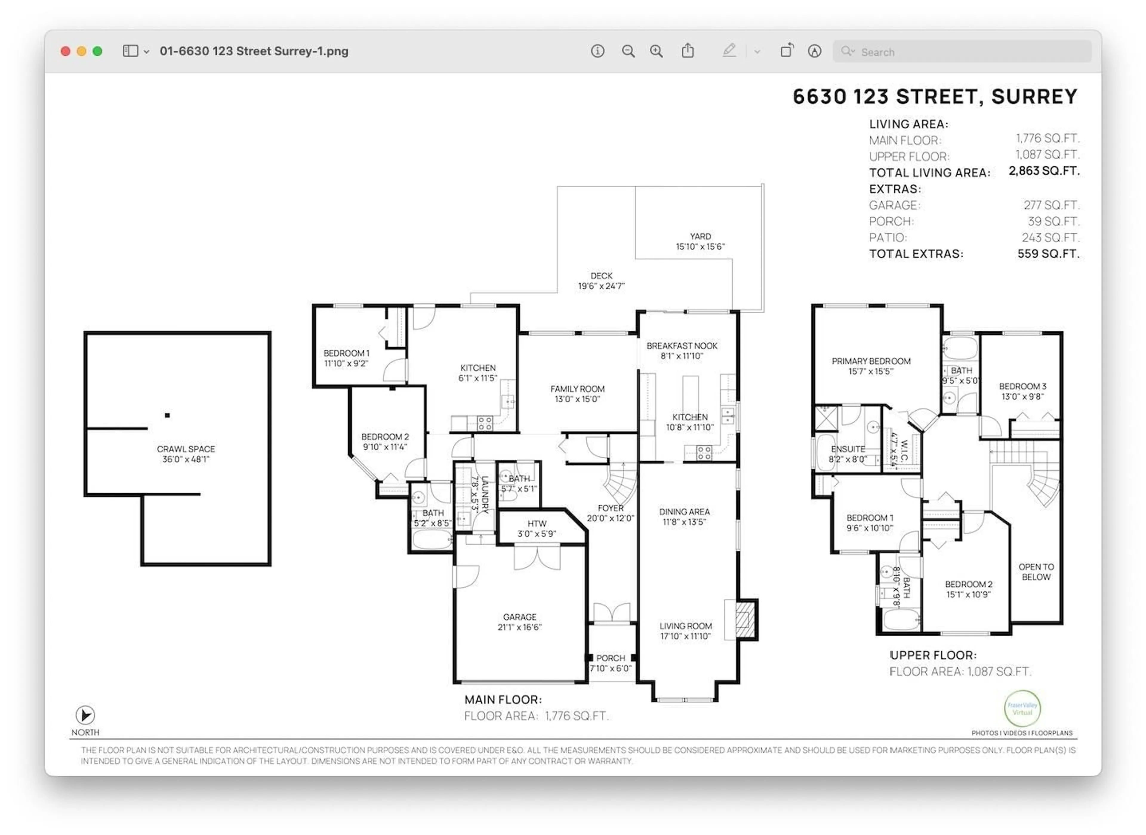 Floor plan for 6630 123, Surrey British Columbia V3W0W1
