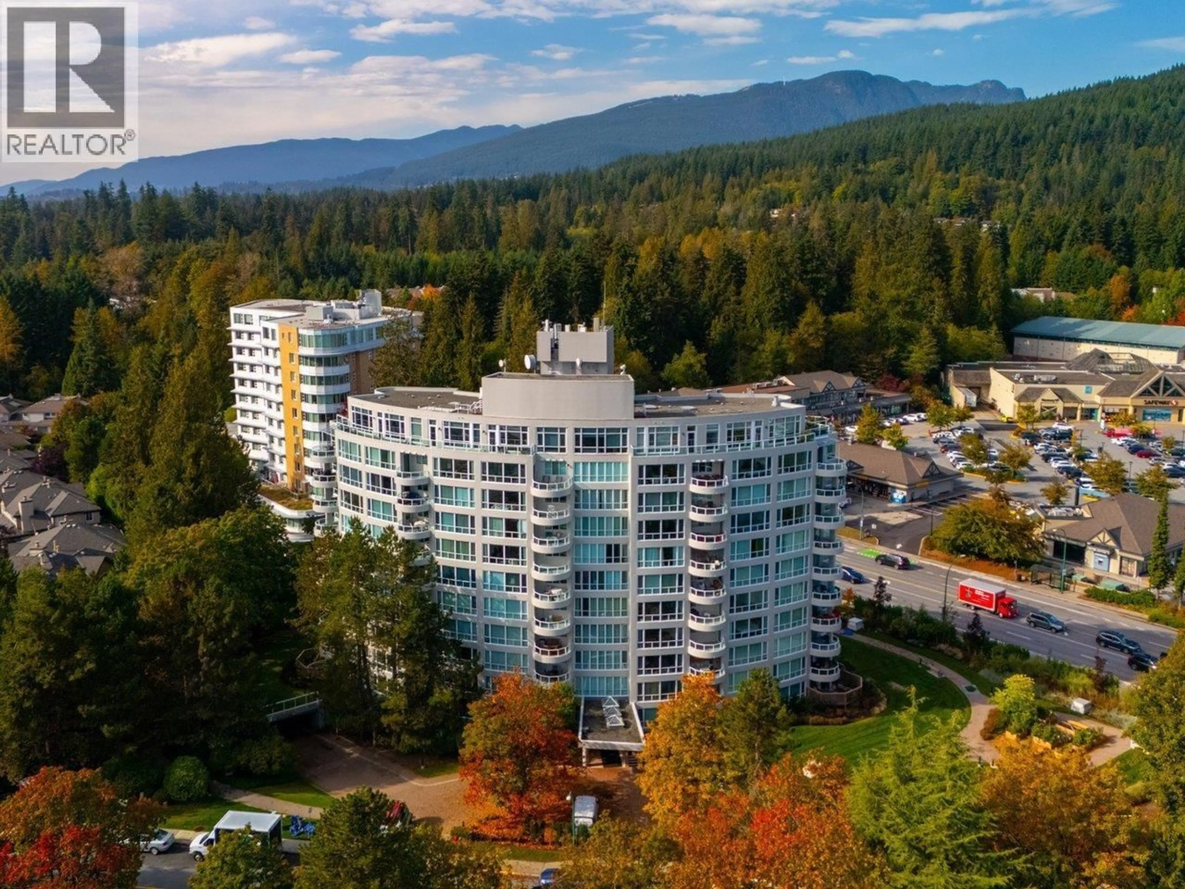 A pic from outside/outdoor area/front of a property/back of a property/a pic from drone, mountain view for 304 - 995 ROCHE POINT DRIVE, North Vancouver British Columbia V7H2X4