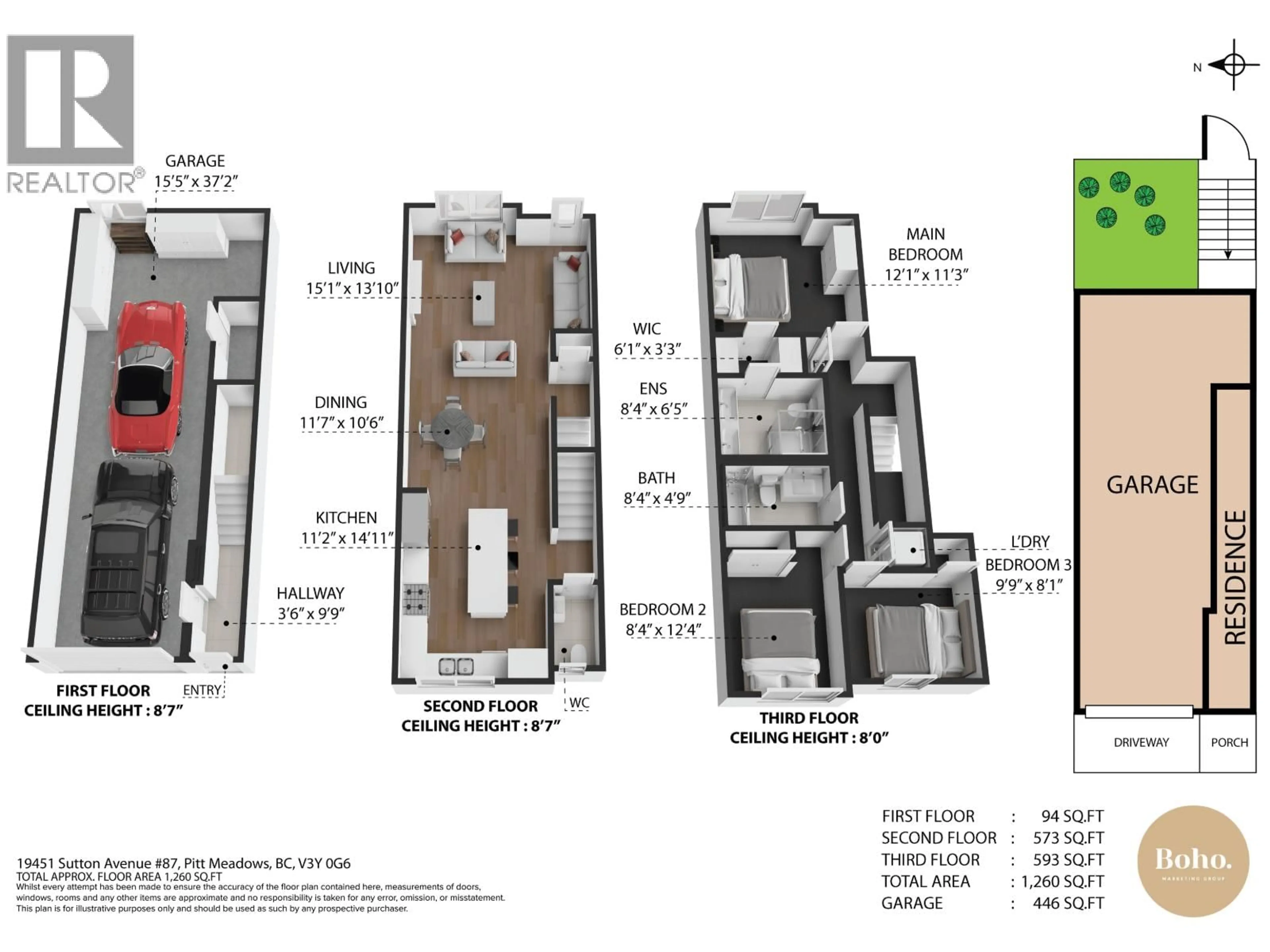 Floor plan for 87 - 19451 SUTTON AVENUE, Pitt Meadows British Columbia V3Y0G6