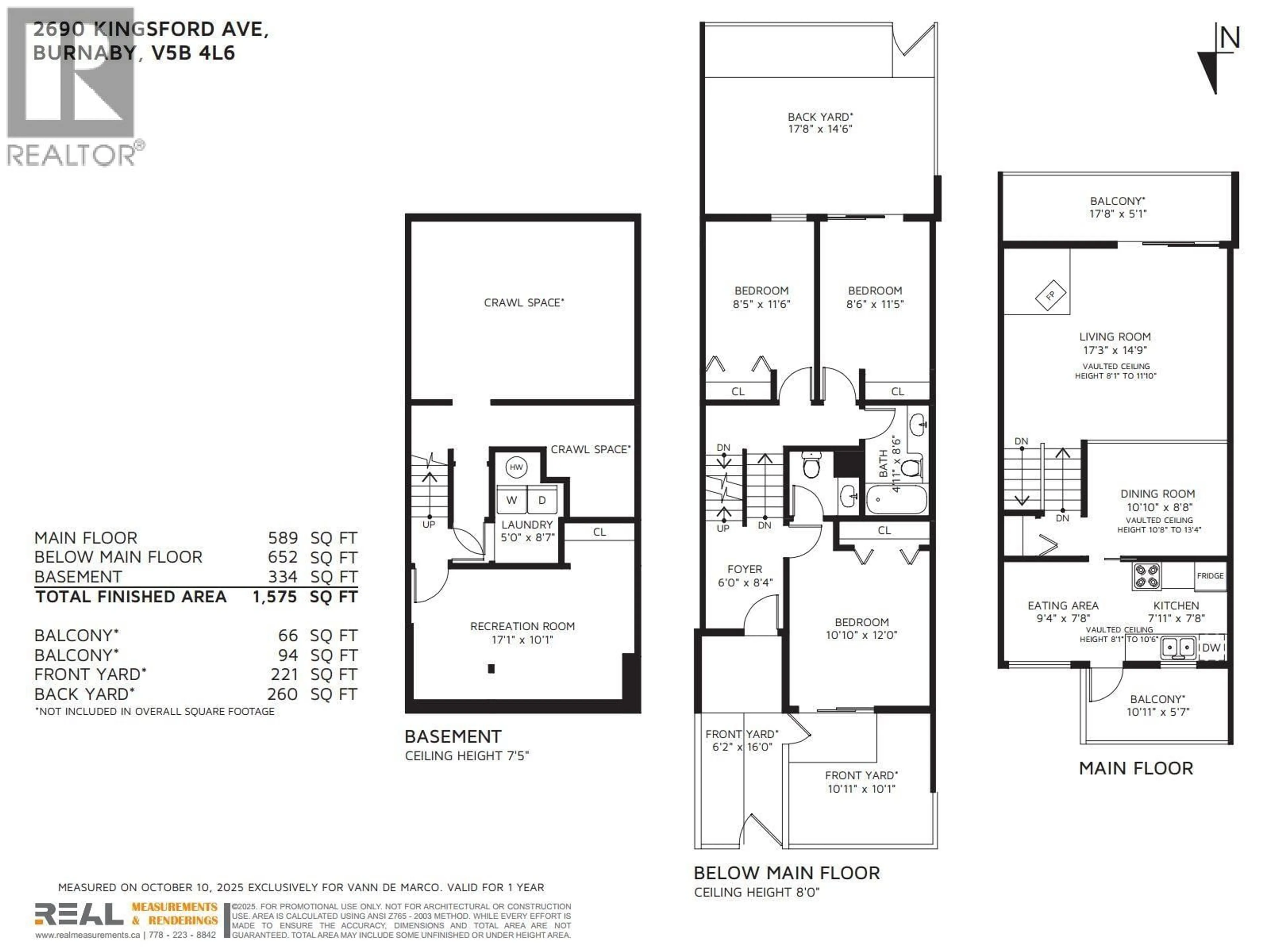 Floor plan for 2690 KINGSFORD AVENUE, Burnaby British Columbia V5B4L6
