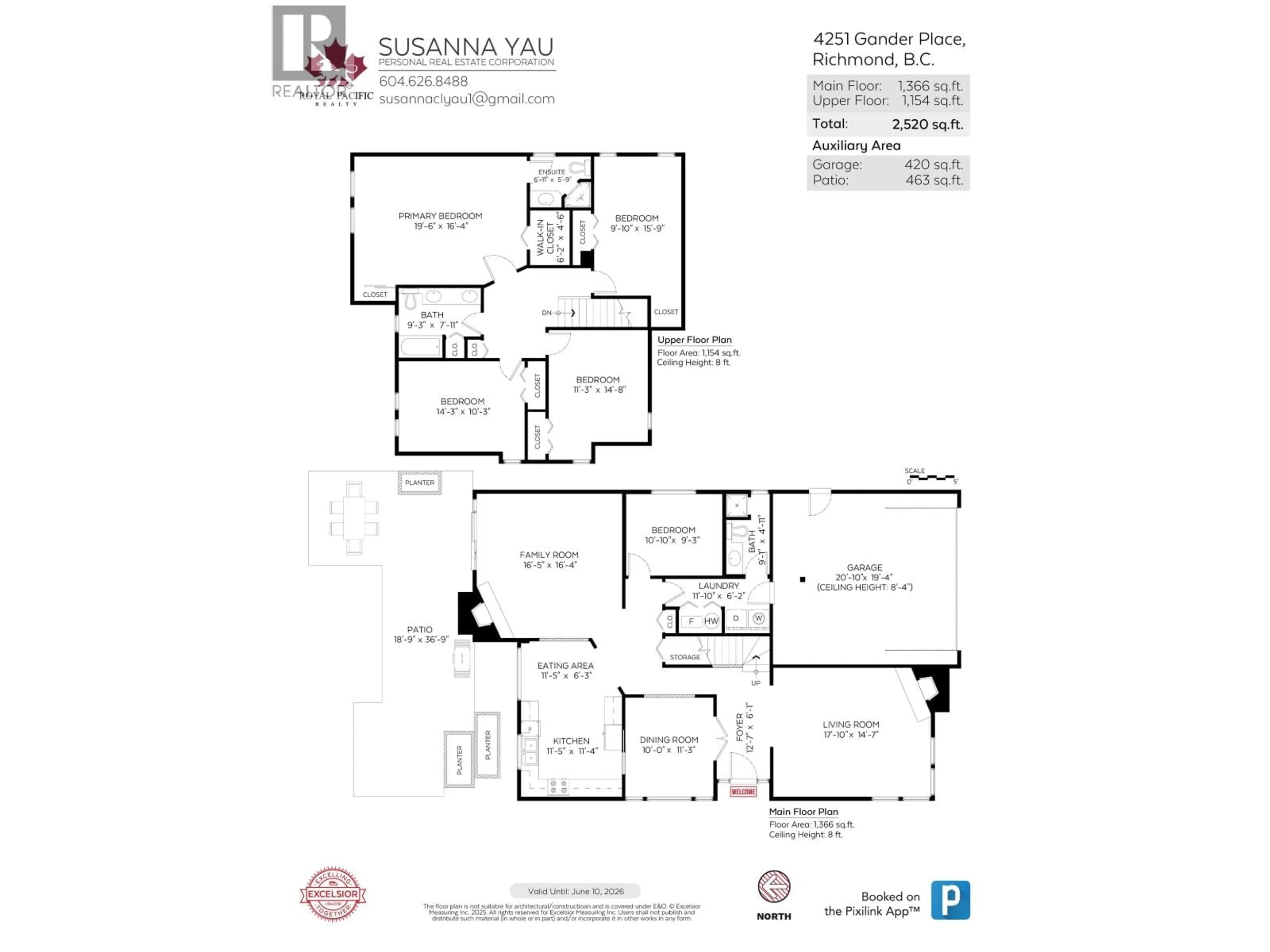 Floor plan for 4251 GANDER PLACE, Richmond British Columbia V7E5R1