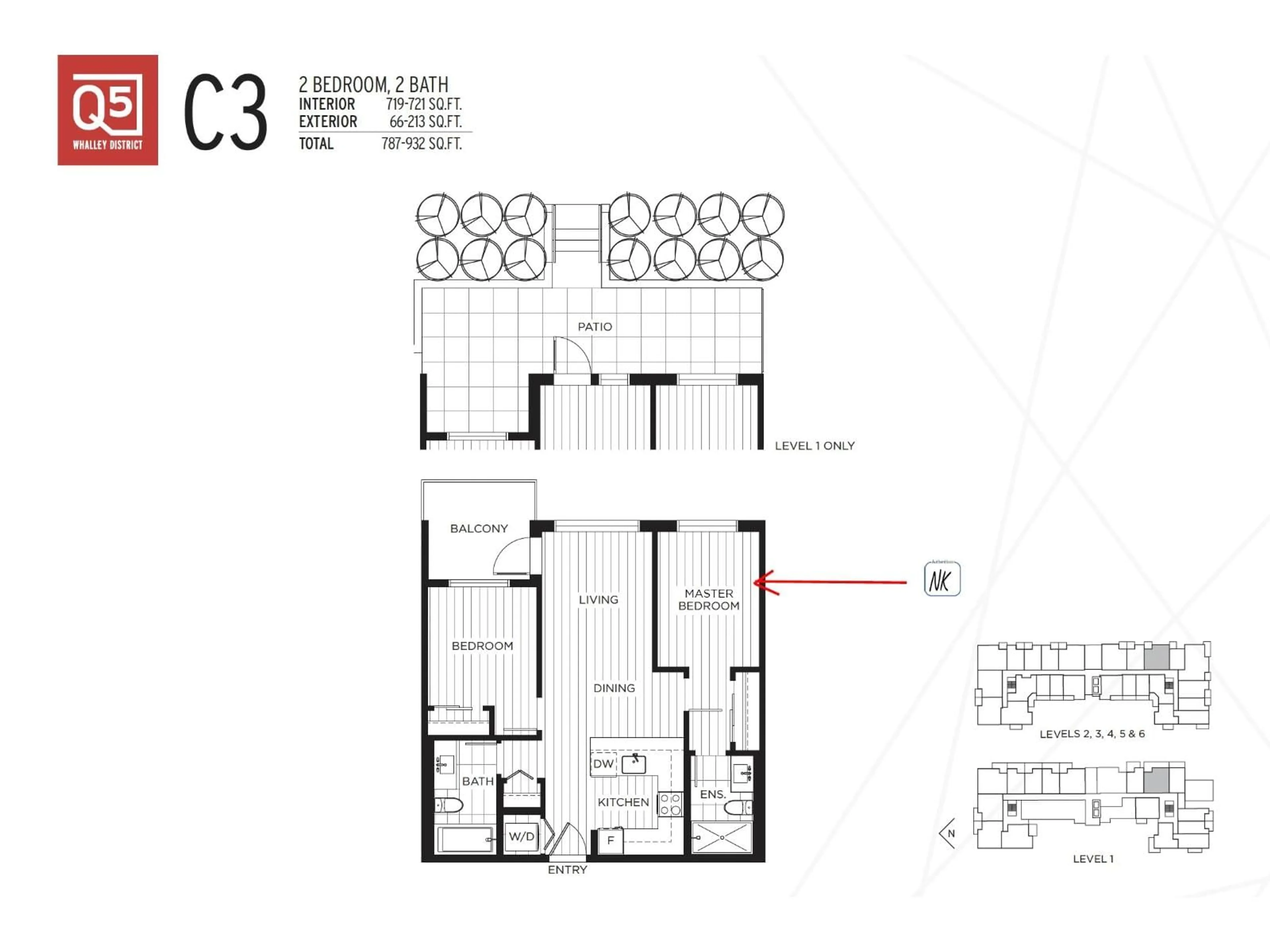 Floor plan for 203 - 10777 138, Surrey British Columbia V3T0T5