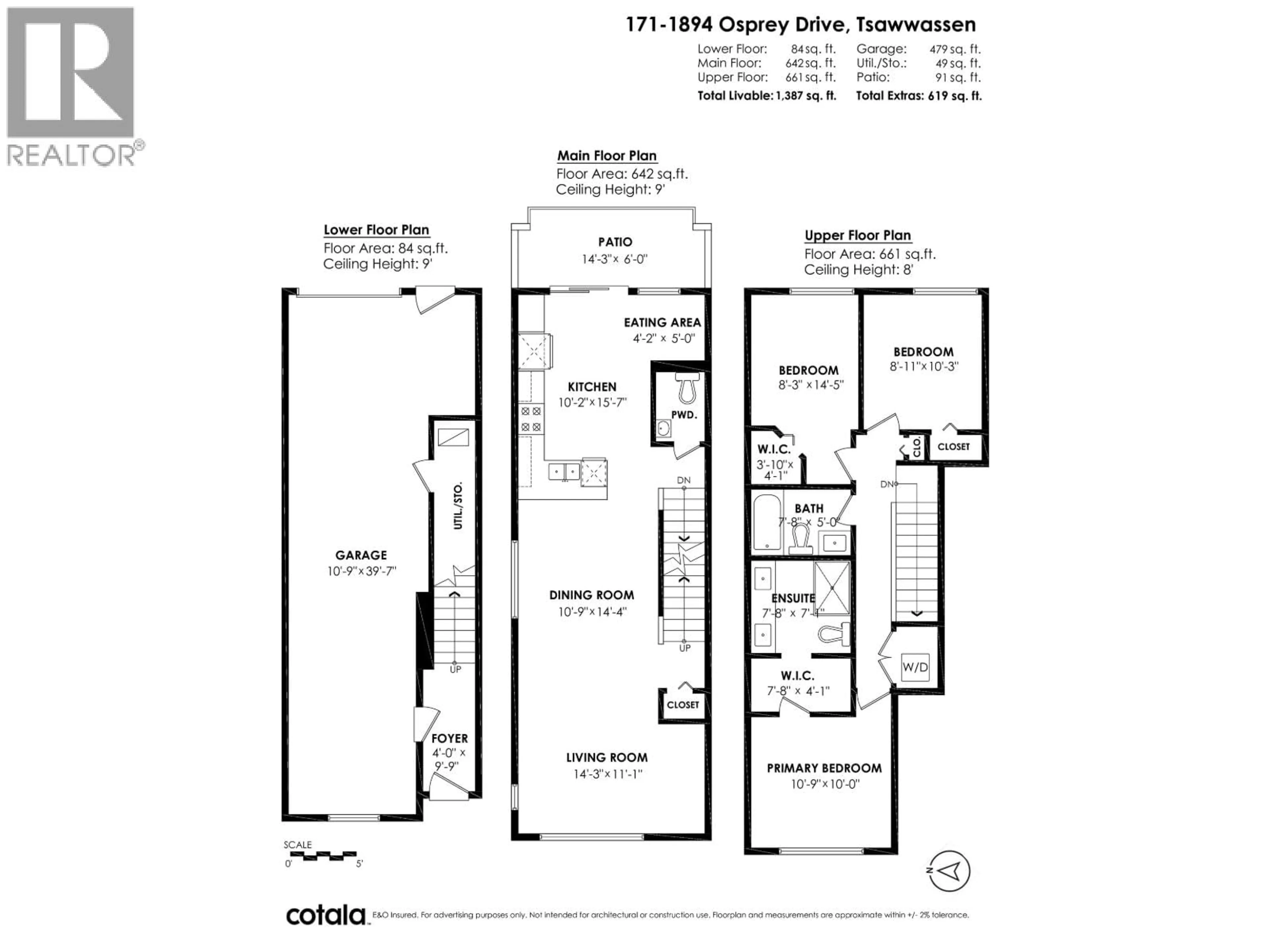 Floor plan for 171 - 1894 OSPREY DRIVE, Tsawwassen British Columbia V4M0C3