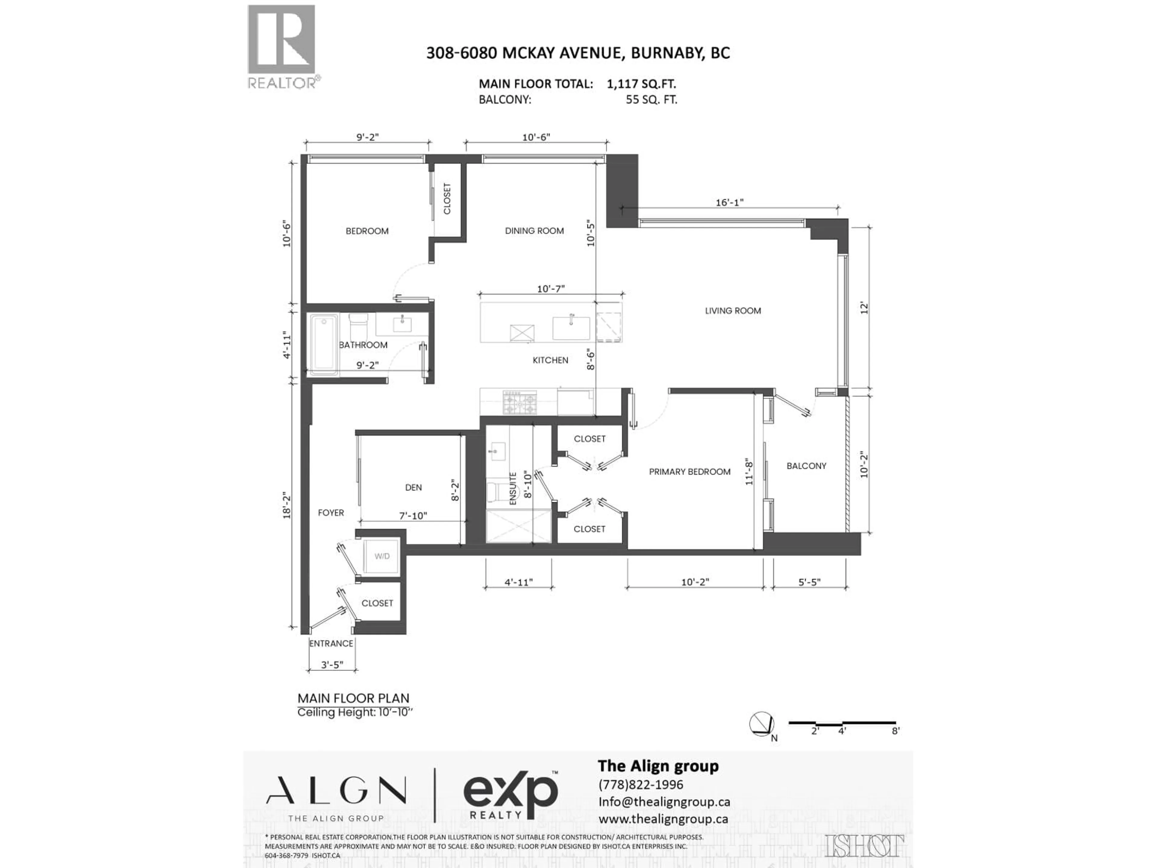 Floor plan for 308 - 6080 MCKAY AVENUE, Burnaby British Columbia V5H0J4