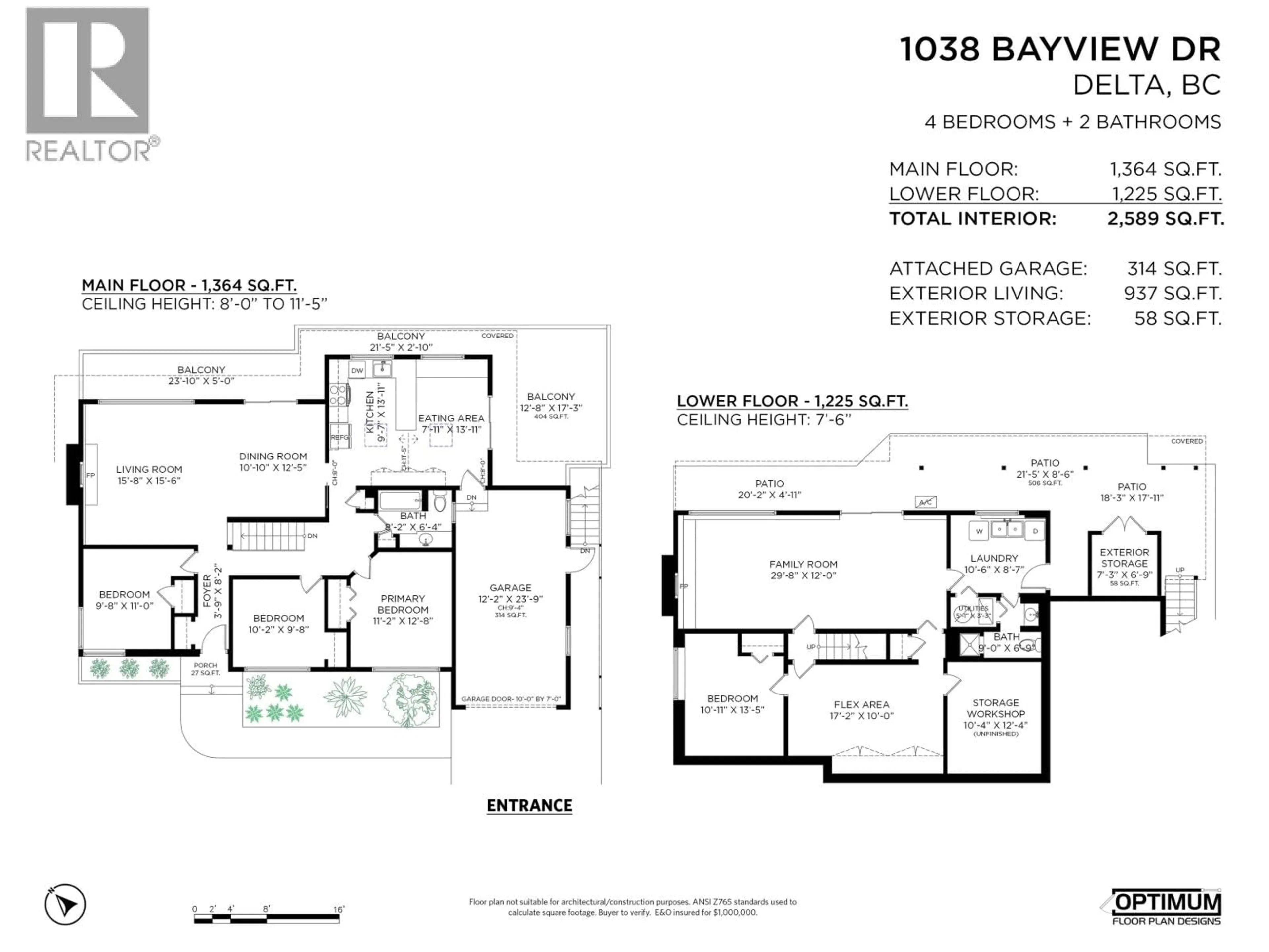 Floor plan for 1038 BAYVIEW DRIVE, Delta British Columbia V4M2R7