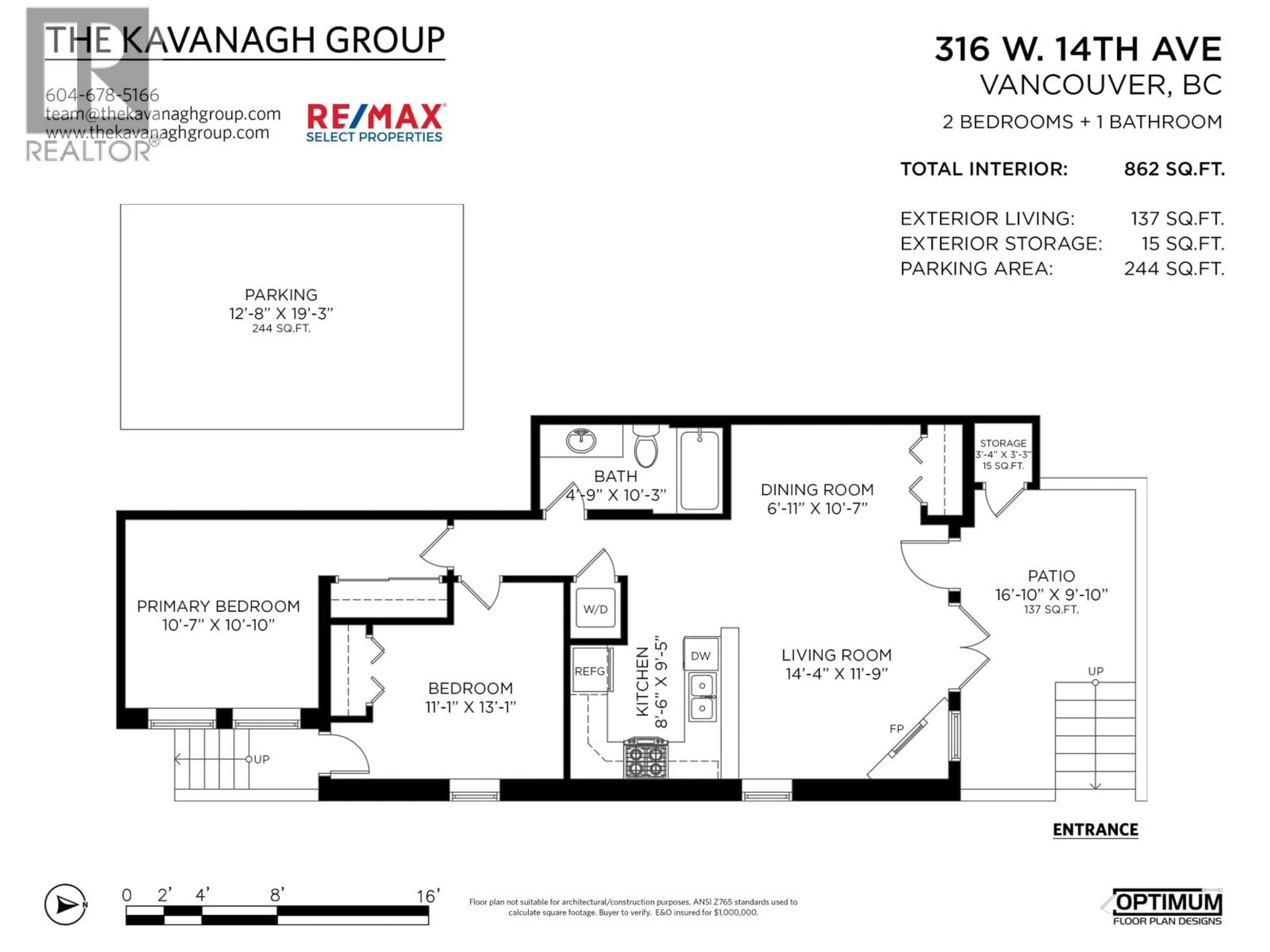 Floor plan for 316 14TH AVENUE, Vancouver British Columbia V5Y1X4