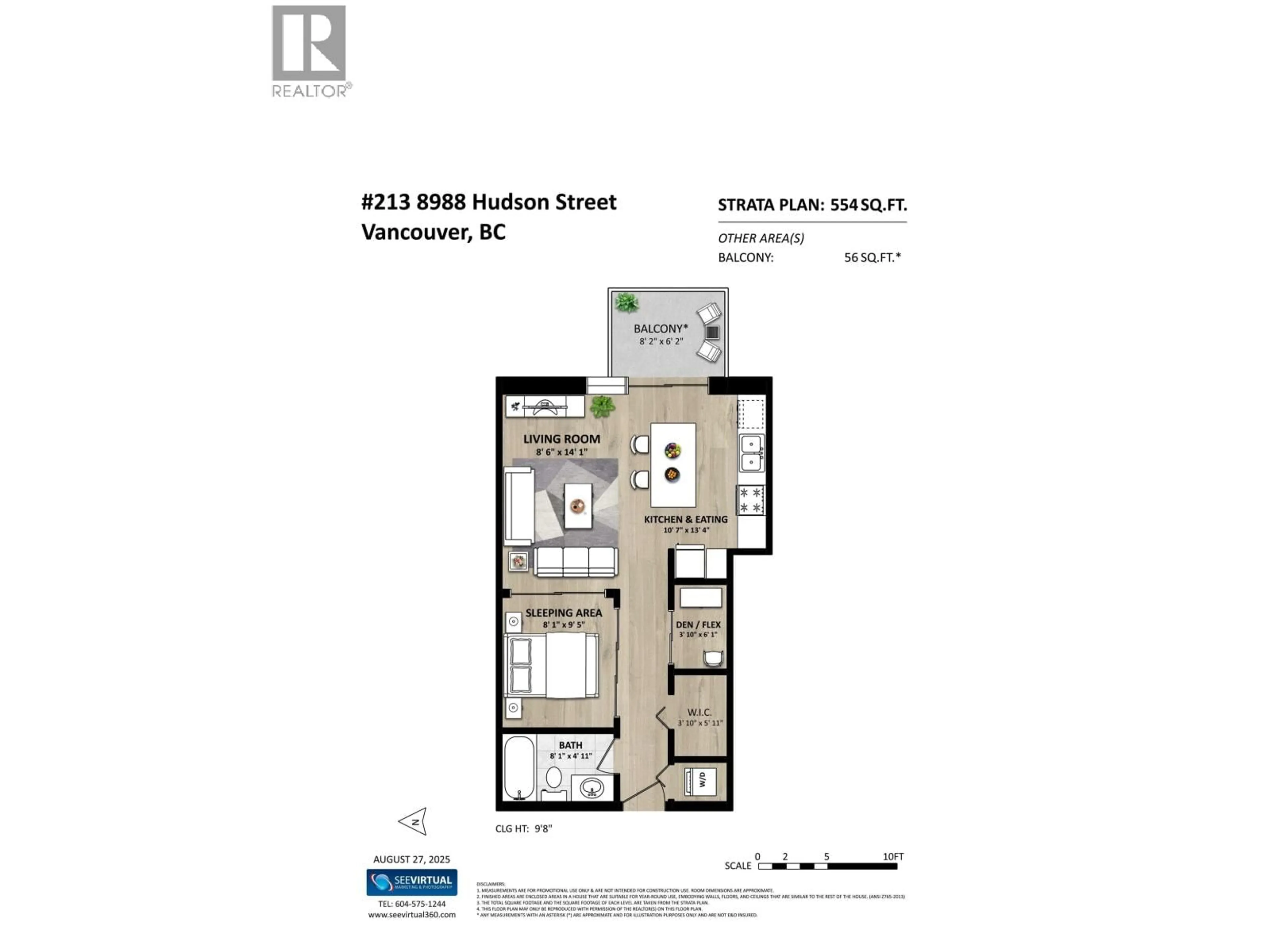 Floor plan for 213 - 8988 HUDSON STREET, Vancouver British Columbia V6P6Z1