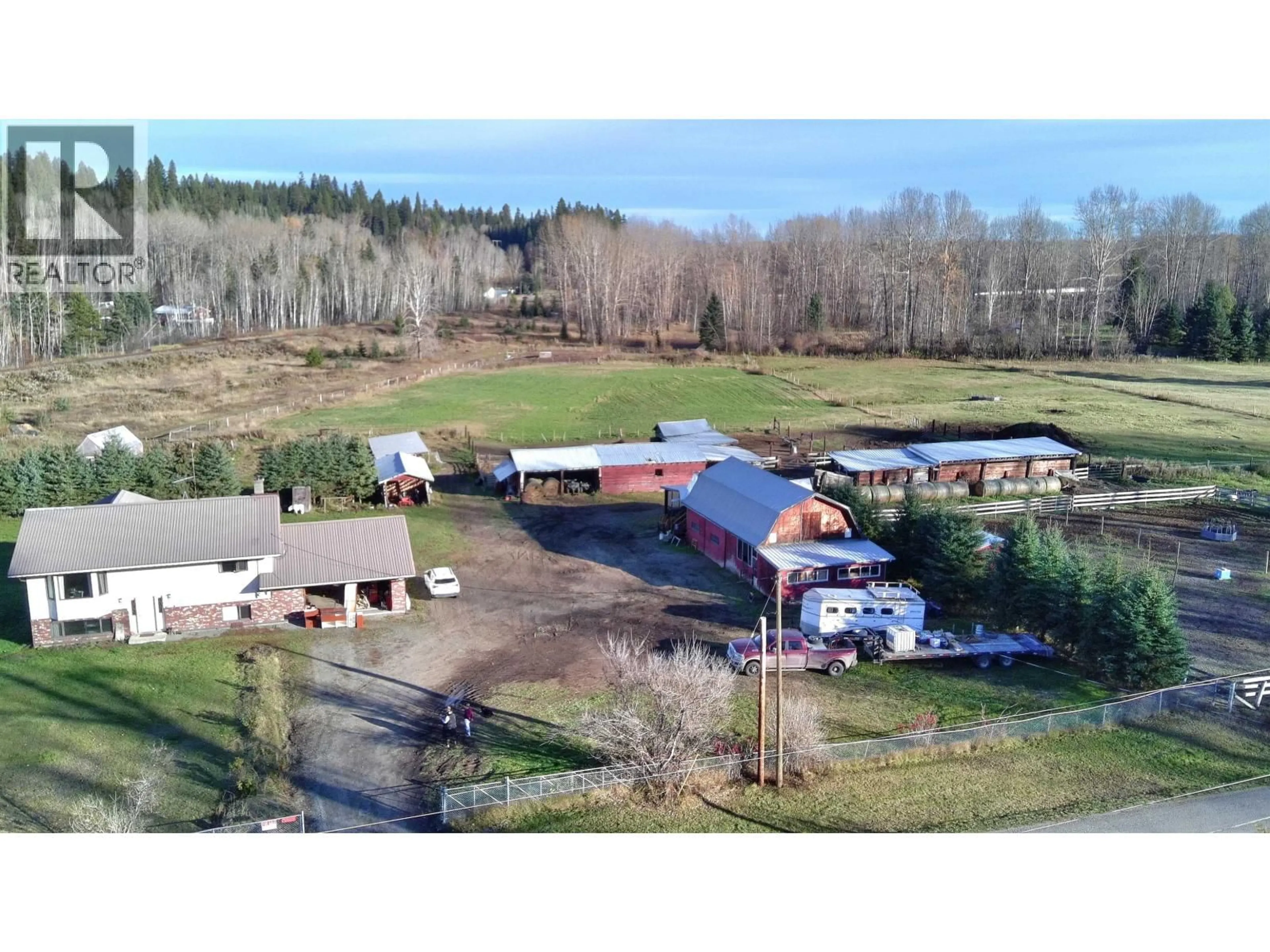 A pic from outside/outdoor area/front of a property/back of a property/a pic from drone, building for 430 ARNETT ROAD, Willow River British Columbia V0K1S1