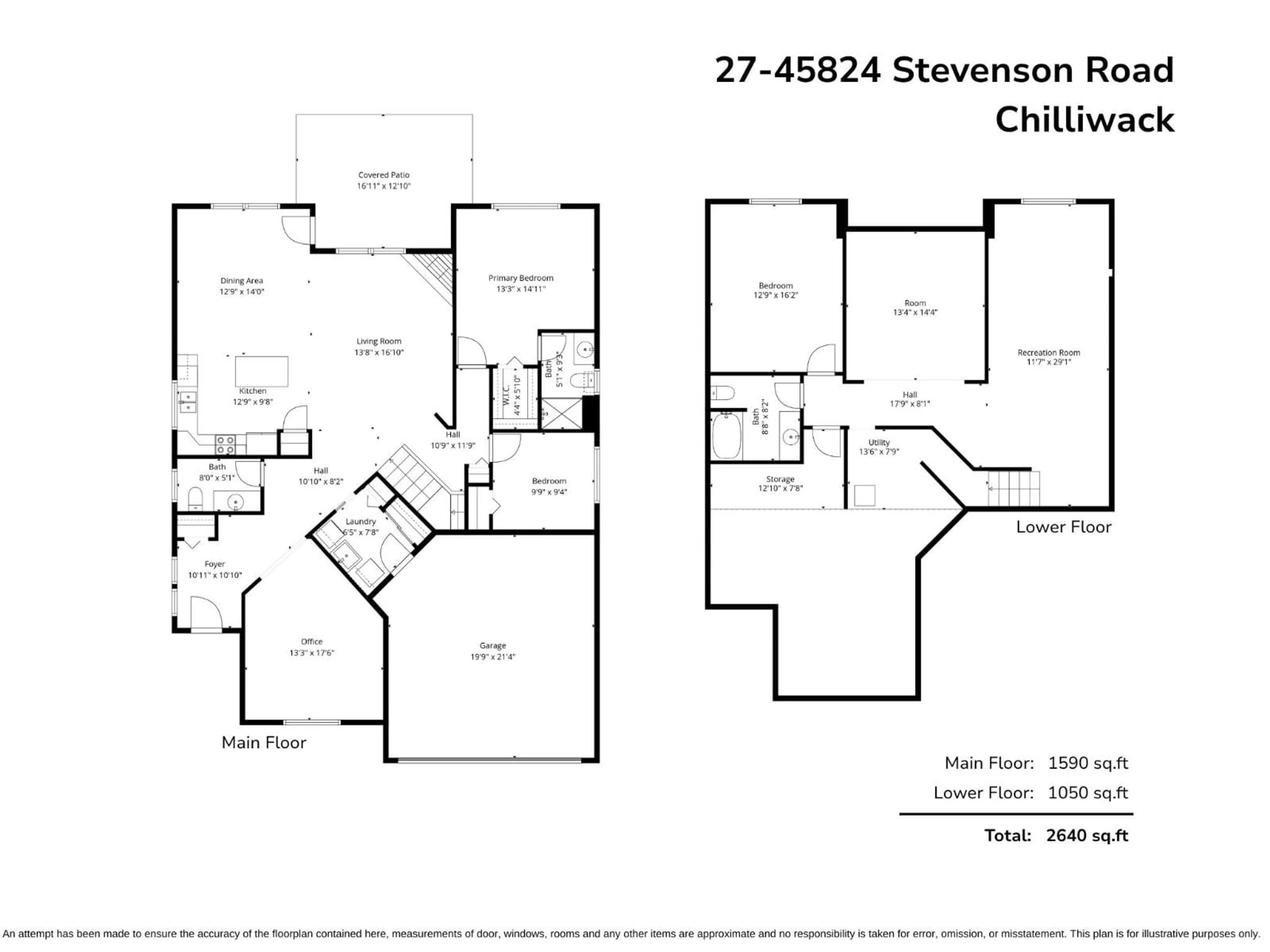 Floor plan for 27 - 45824 STEVENSON ROAD, Chilliwack British Columbia V2R5W5