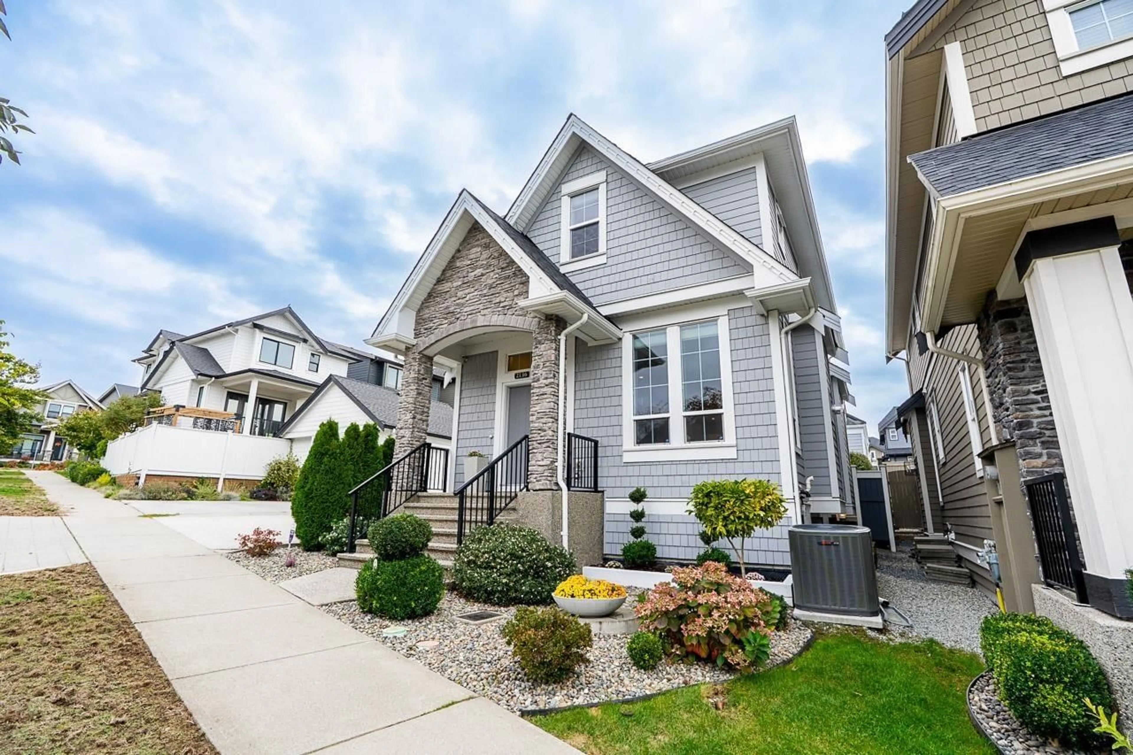 Home with vinyl exterior material, street for 2136 164A, Surrey British Columbia V3Z0V5