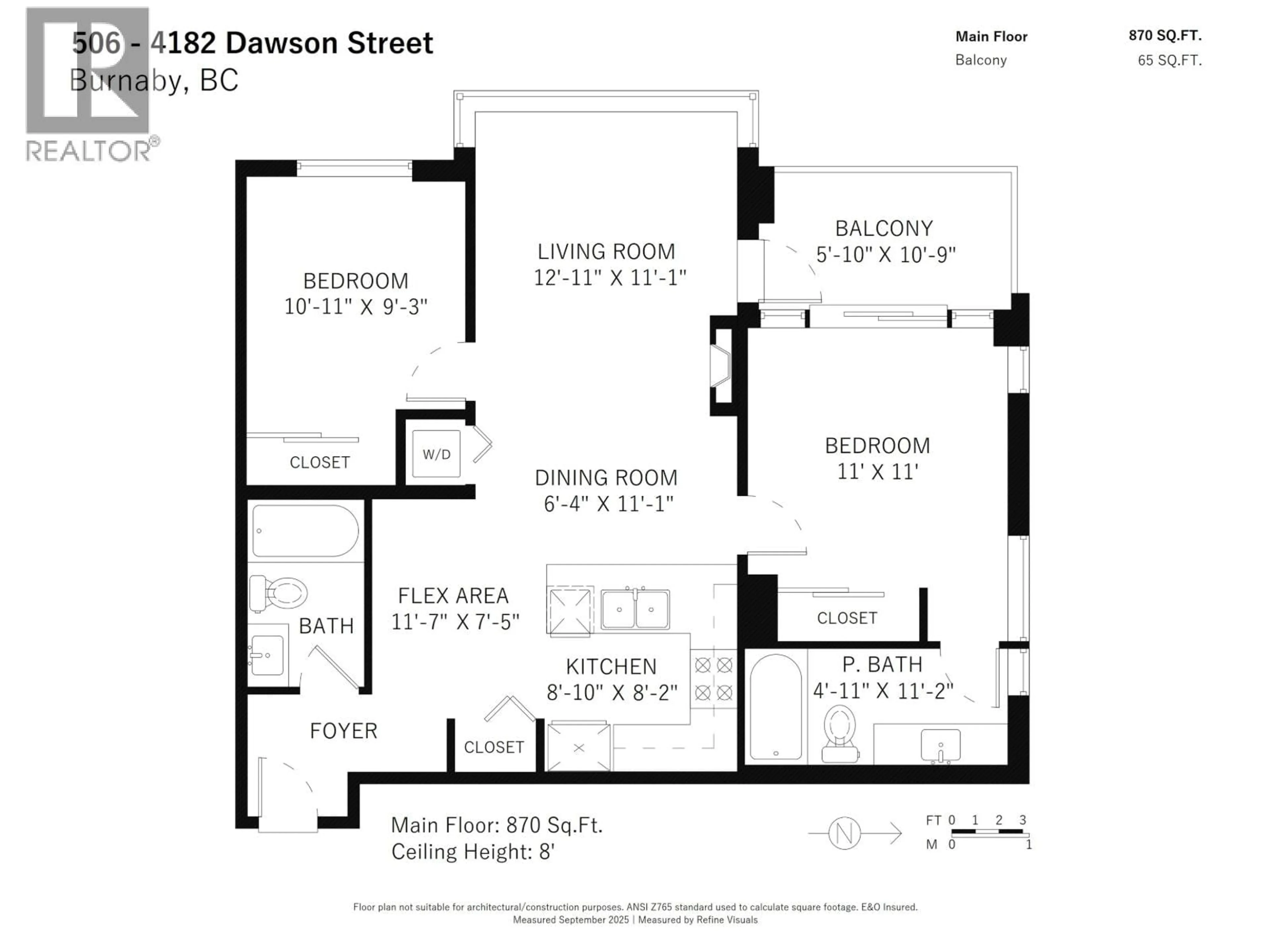 Floor plan for 506 - 4182 DAWSON STREET, Burnaby British Columbia V5C0A2