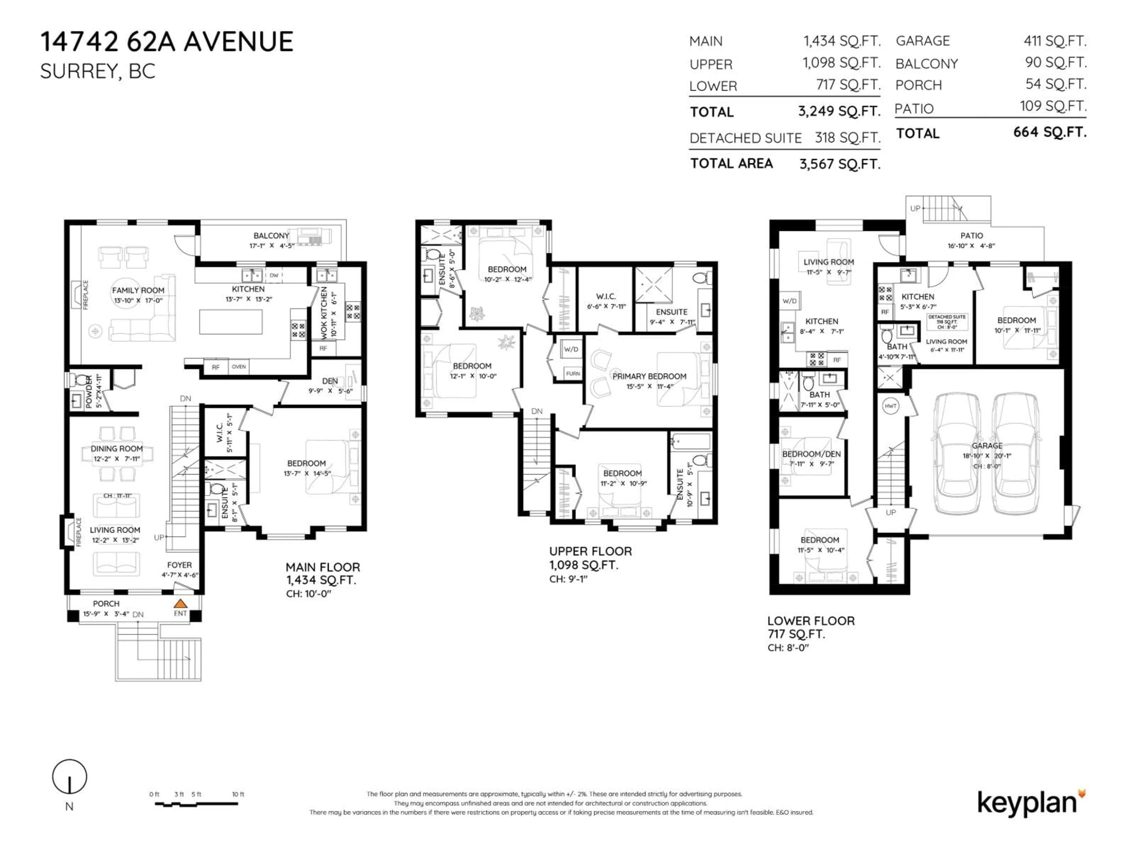 Floor plan for 14742 62A, Surrey British Columbia V3S2W9