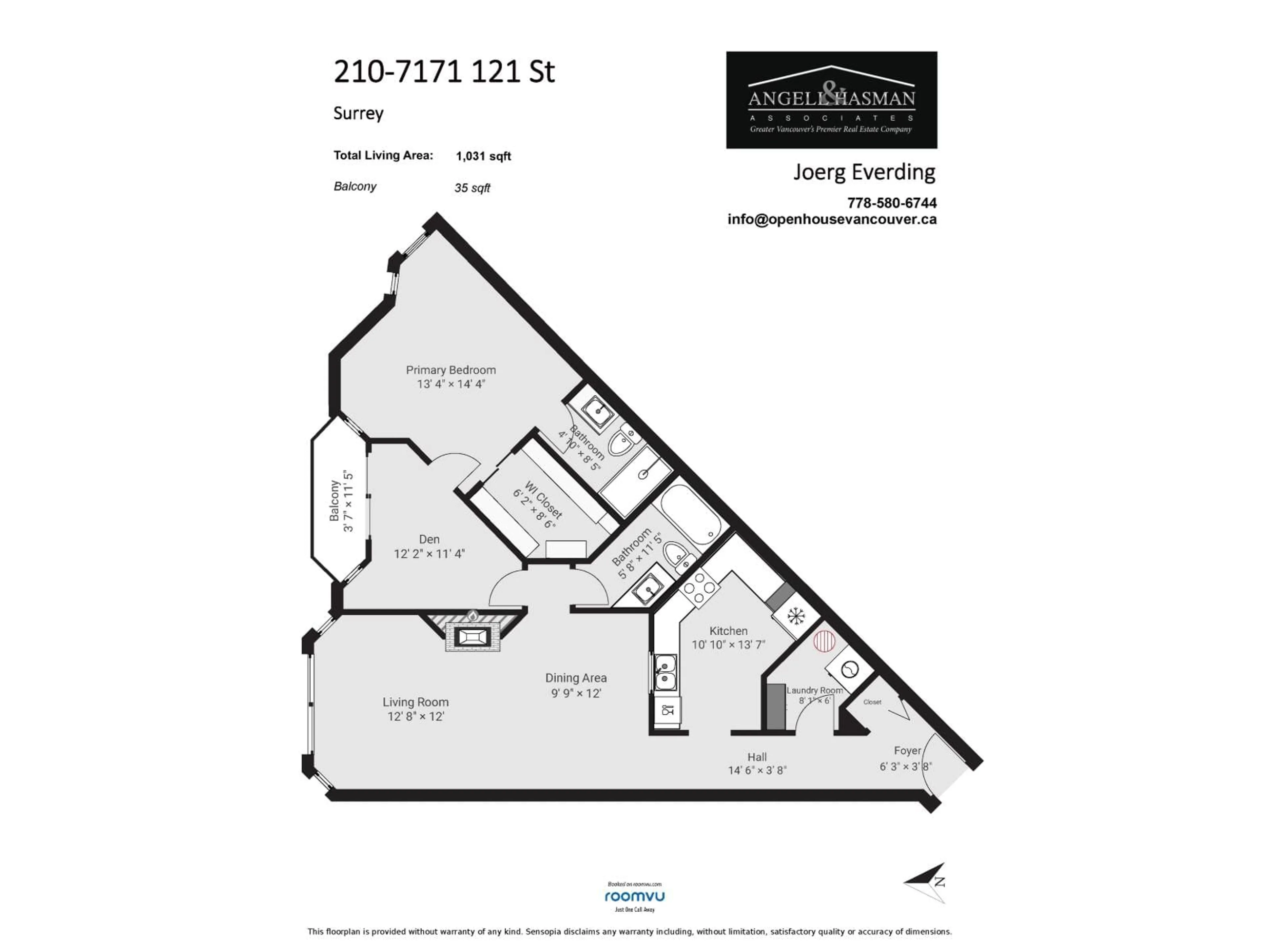 Floor plan for 210 - 7171 121, Surrey British Columbia V3W1G9