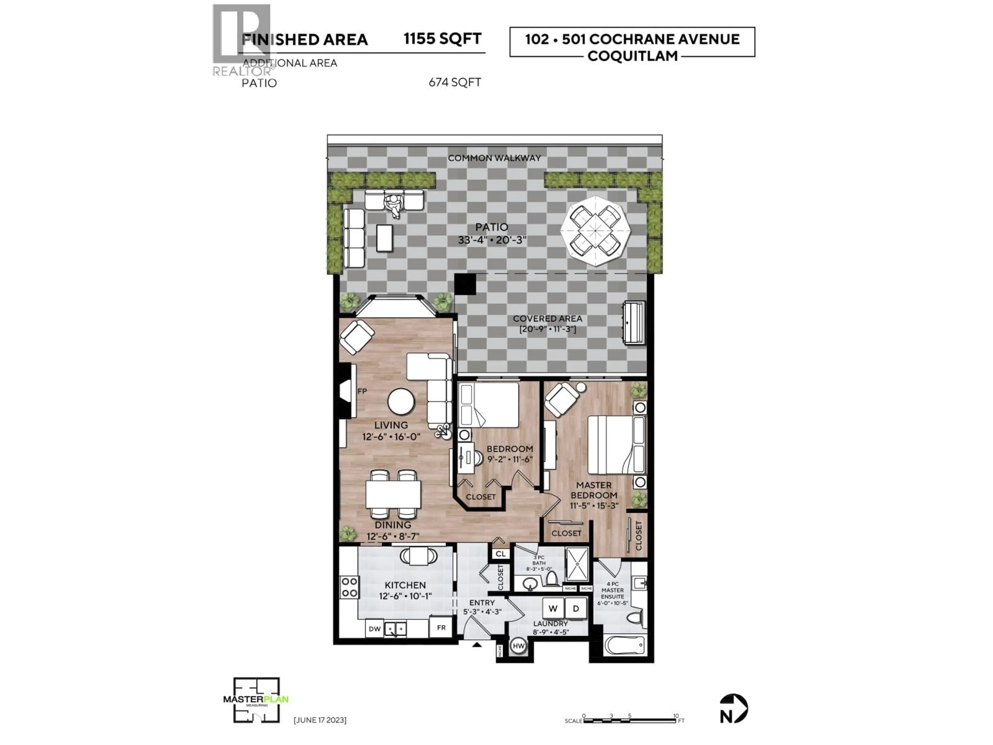 Floor plan for 102 - 501 COCHRANE AVENUE, Coquitlam British Columbia V3J7W5