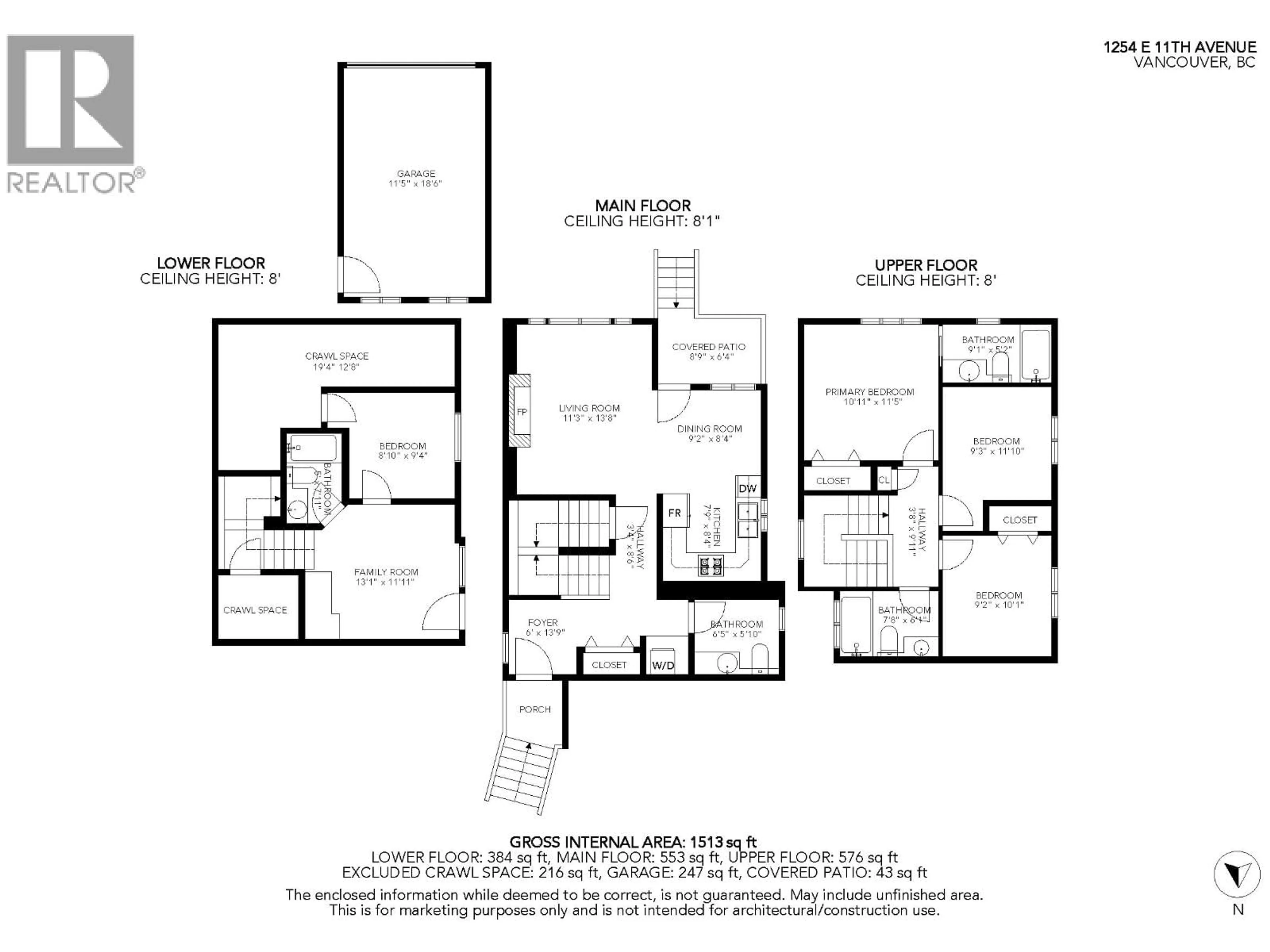 Floor plan for 1254 11TH AVENUE, Vancouver British Columbia V5T2G3
