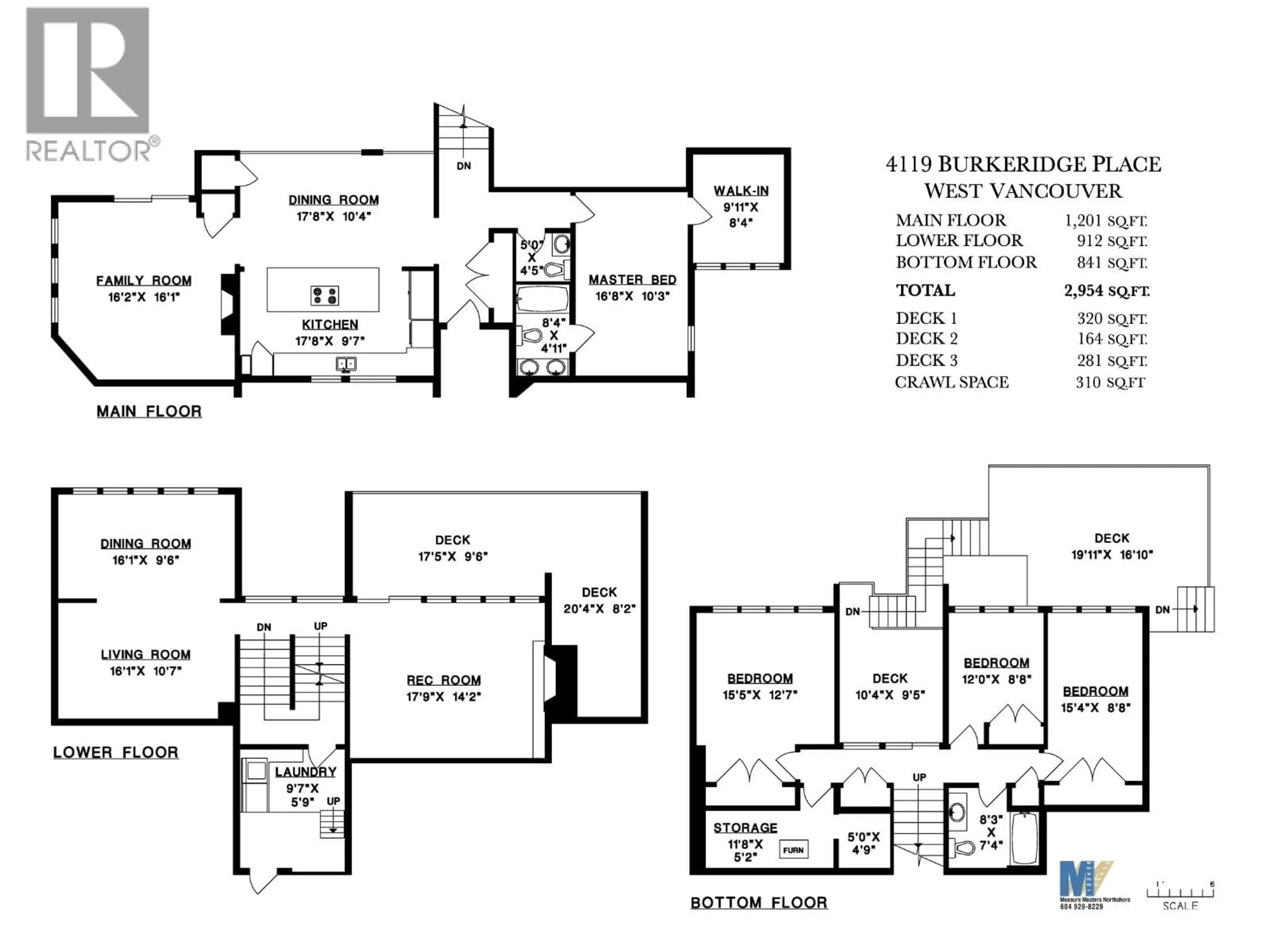 Floor plan for 4119 BURKERIDGE PLACE, West Vancouver British Columbia V7V3N1