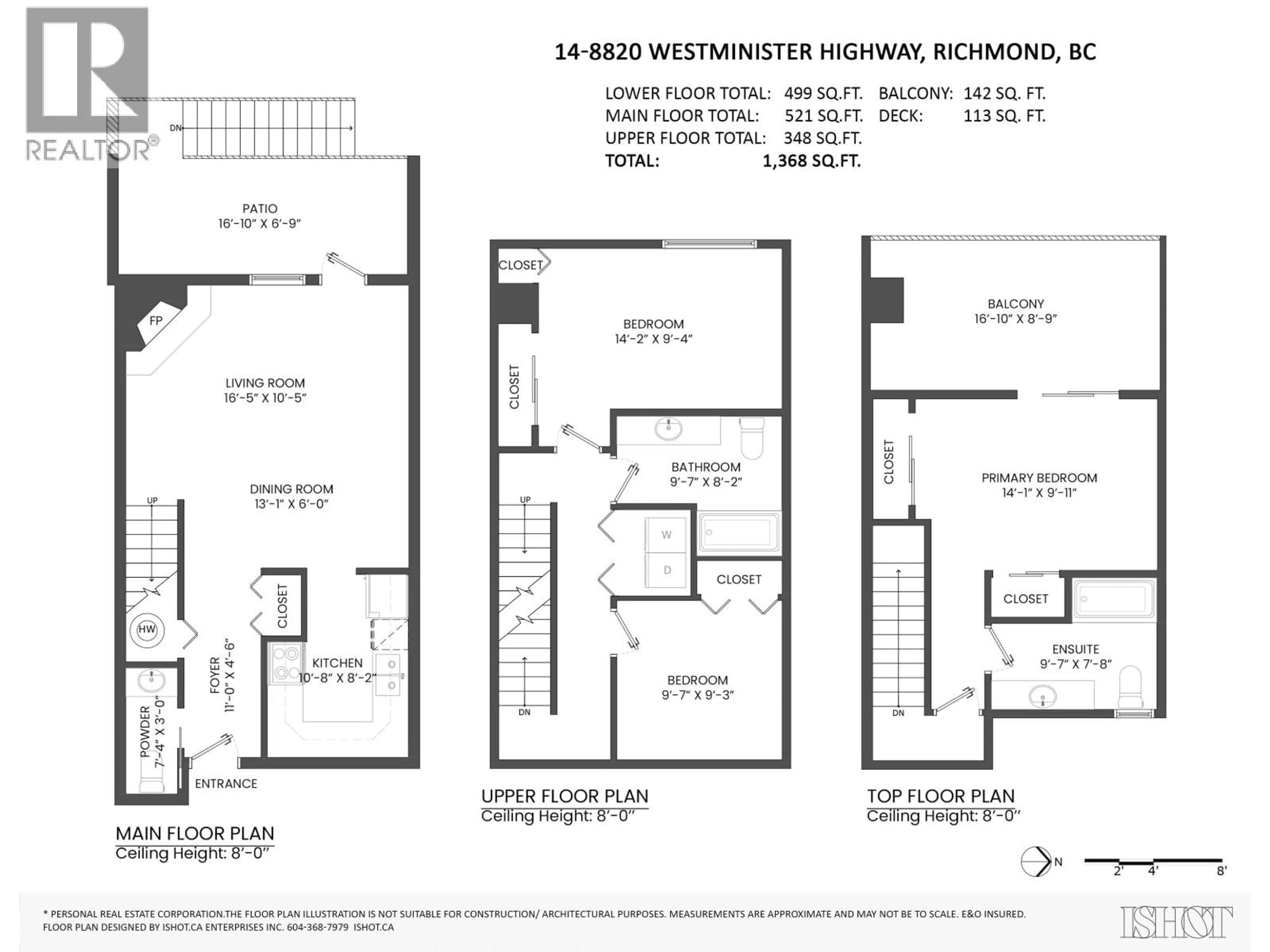 Floor plan for 14 - 8820 WESTMINSTER HIGHWAY, Richmond British Columbia V6X1A8
