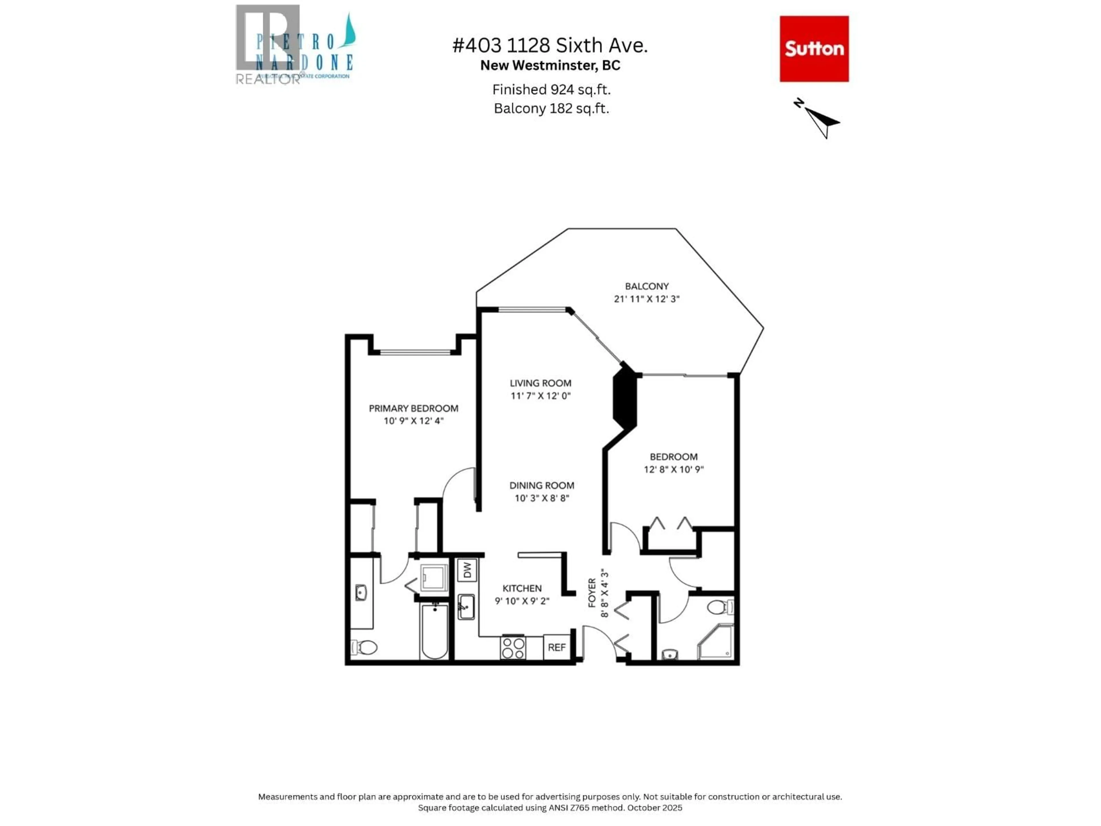 Floor plan for 403 - 1128 SIXTH AVENUE, New Westminster British Columbia V3M6V8