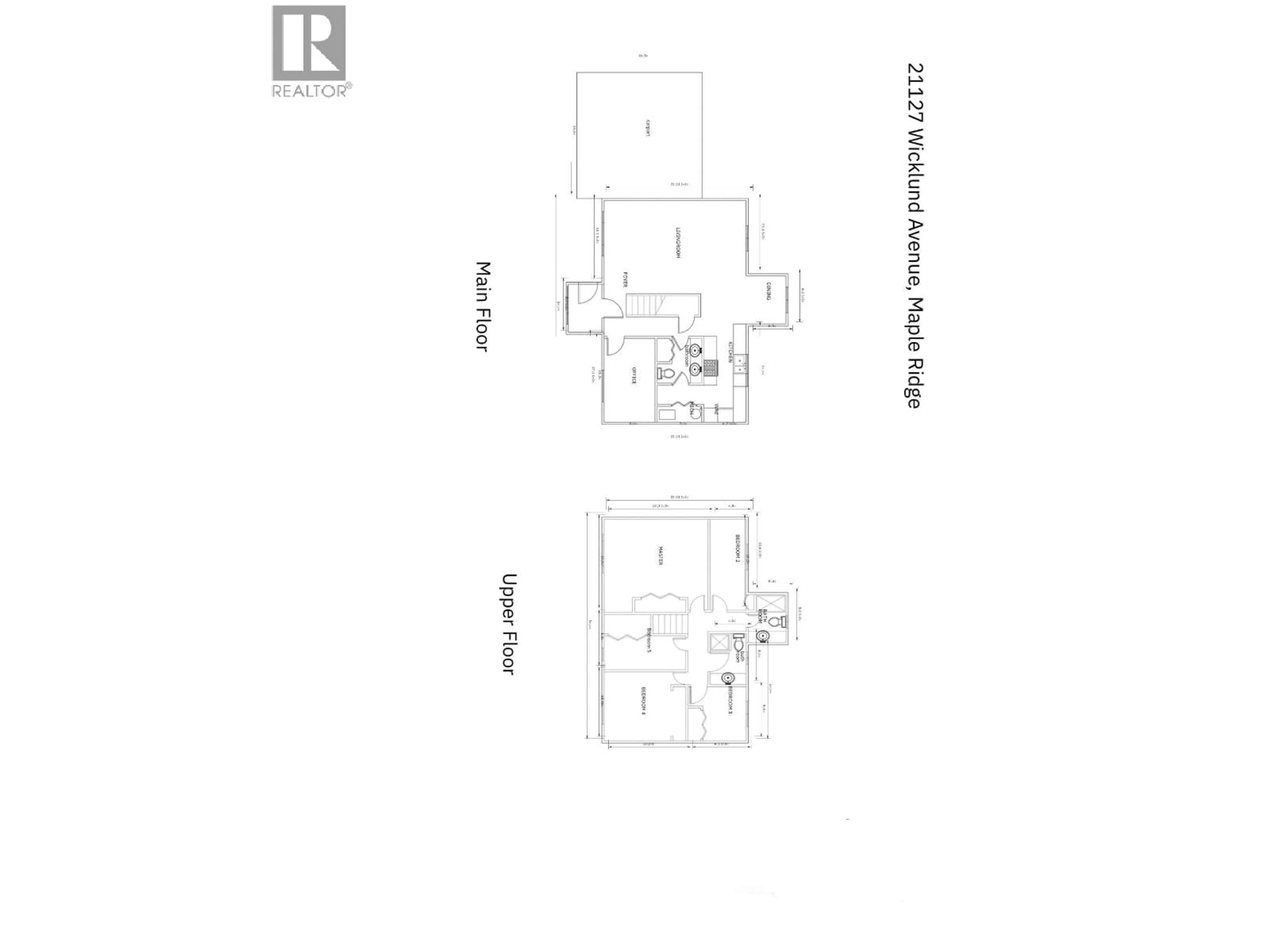 Floor plan for 21127 WICKLUND AVENUE, Maple Ridge British Columbia V2X3S1