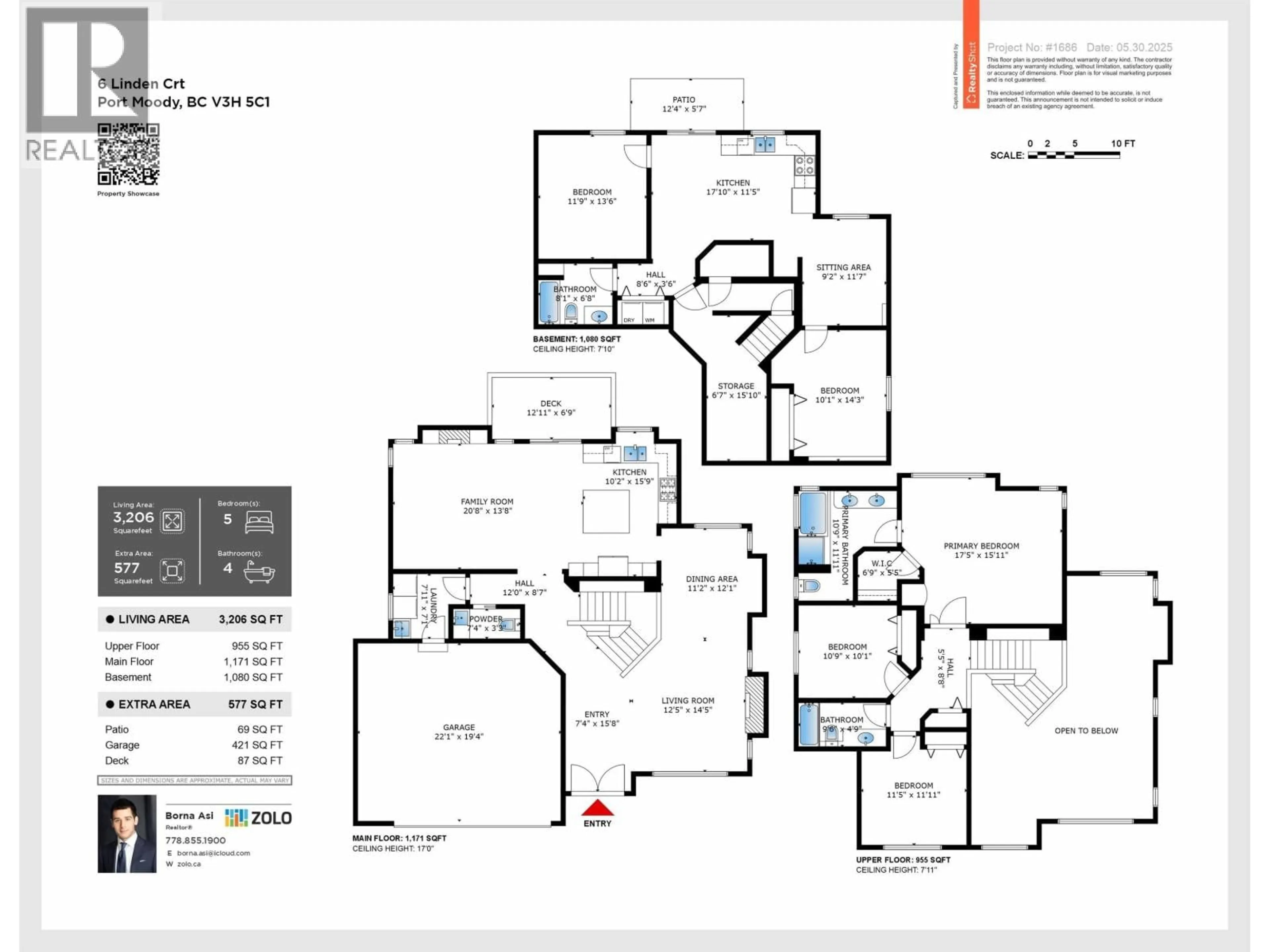 Floor plan for 6 LINDEN STREET, Port Moody British Columbia V3H5C1