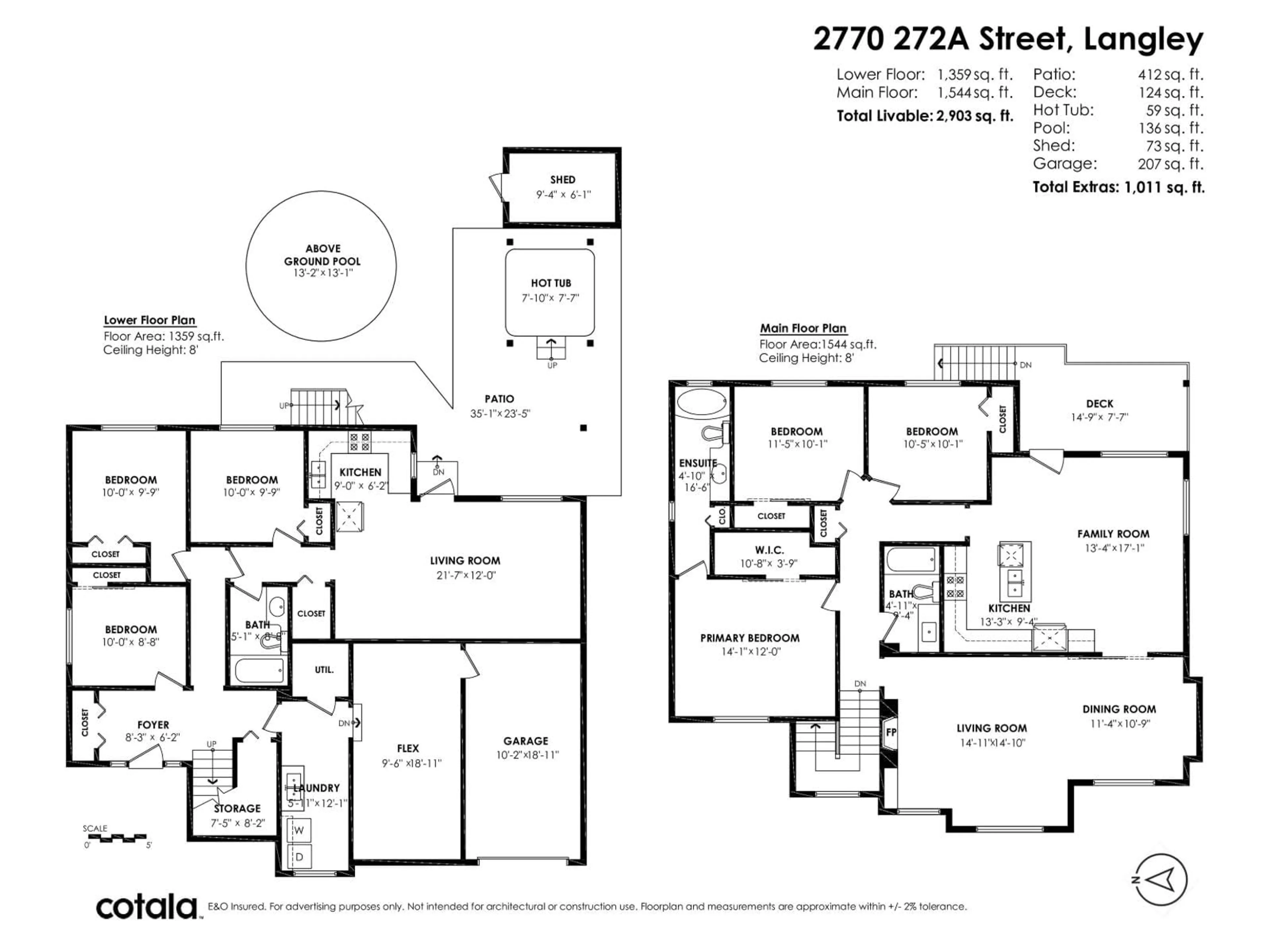 Floor plan for 2770 272A, Langley British Columbia V4W4A5