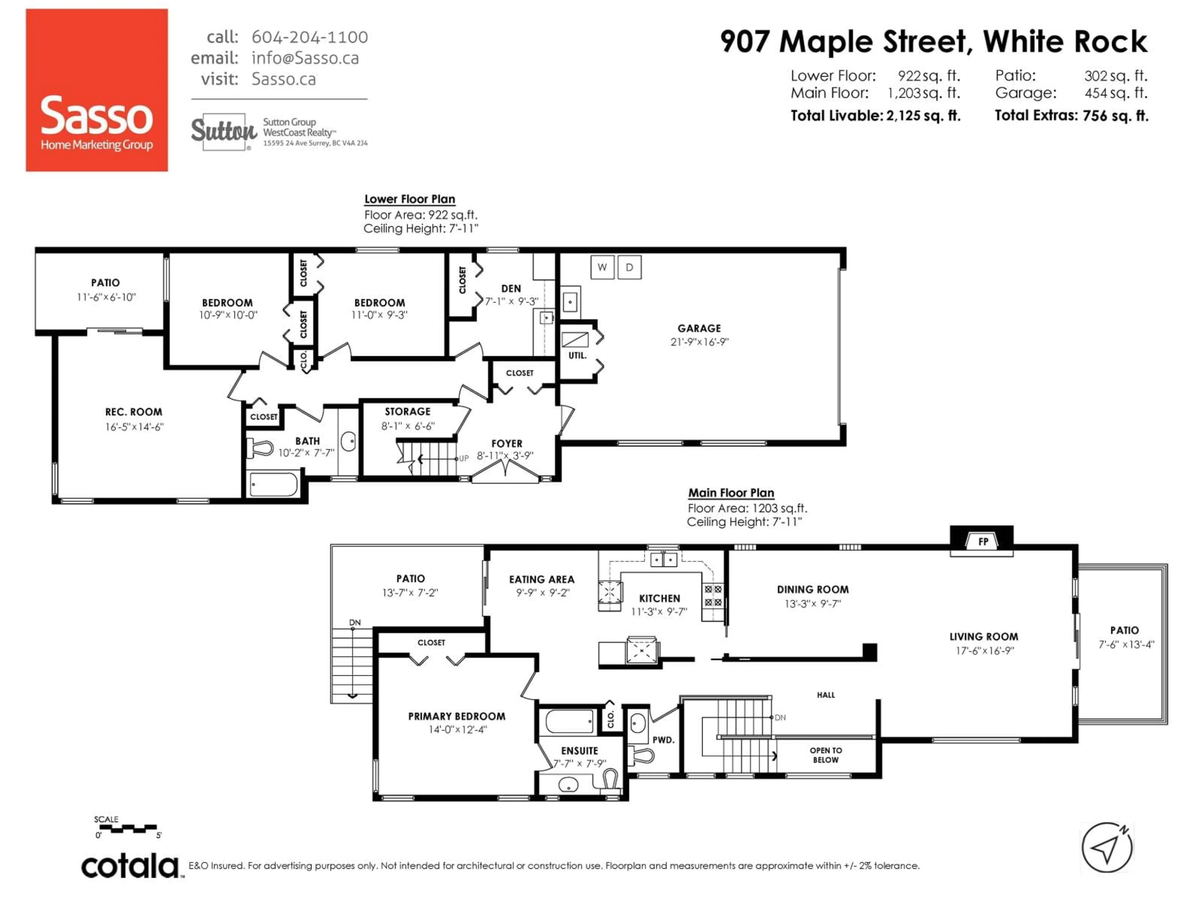 Floor plan for 907 MAPLE, White Rock British Columbia V4B4M4